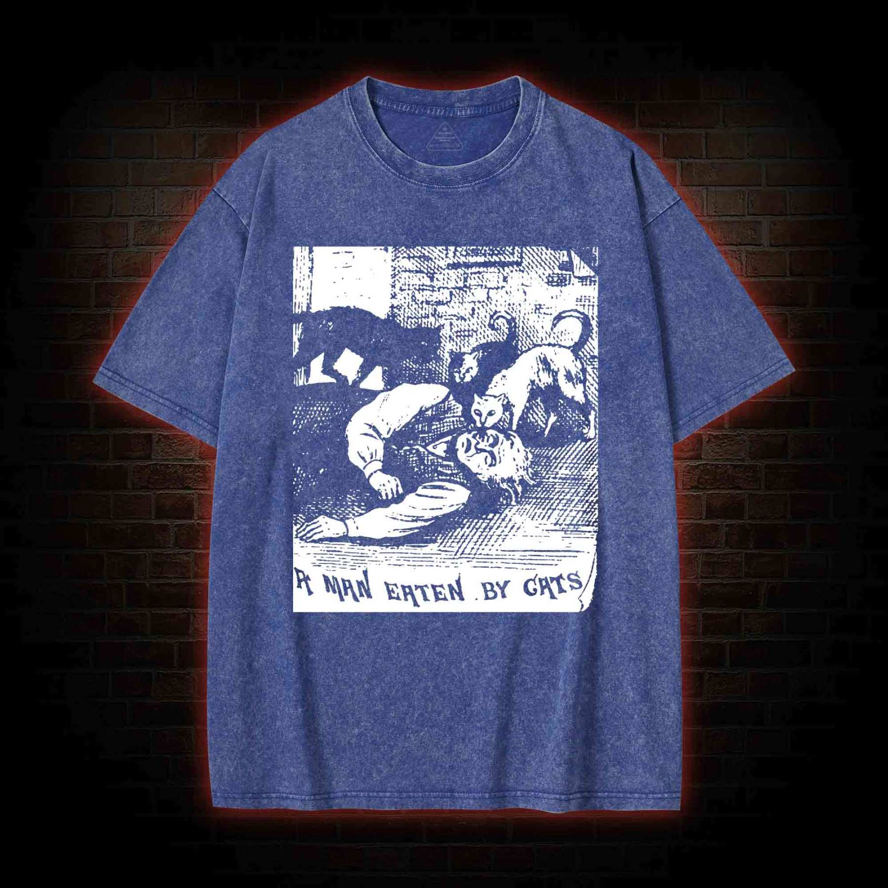 A Man Eaten By Cats Washed T-shirt