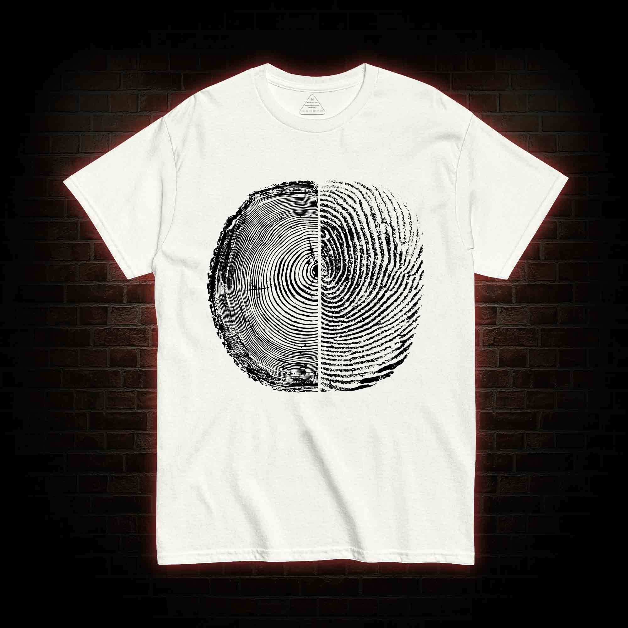 Tree Rings And Fingerprint T-shirt