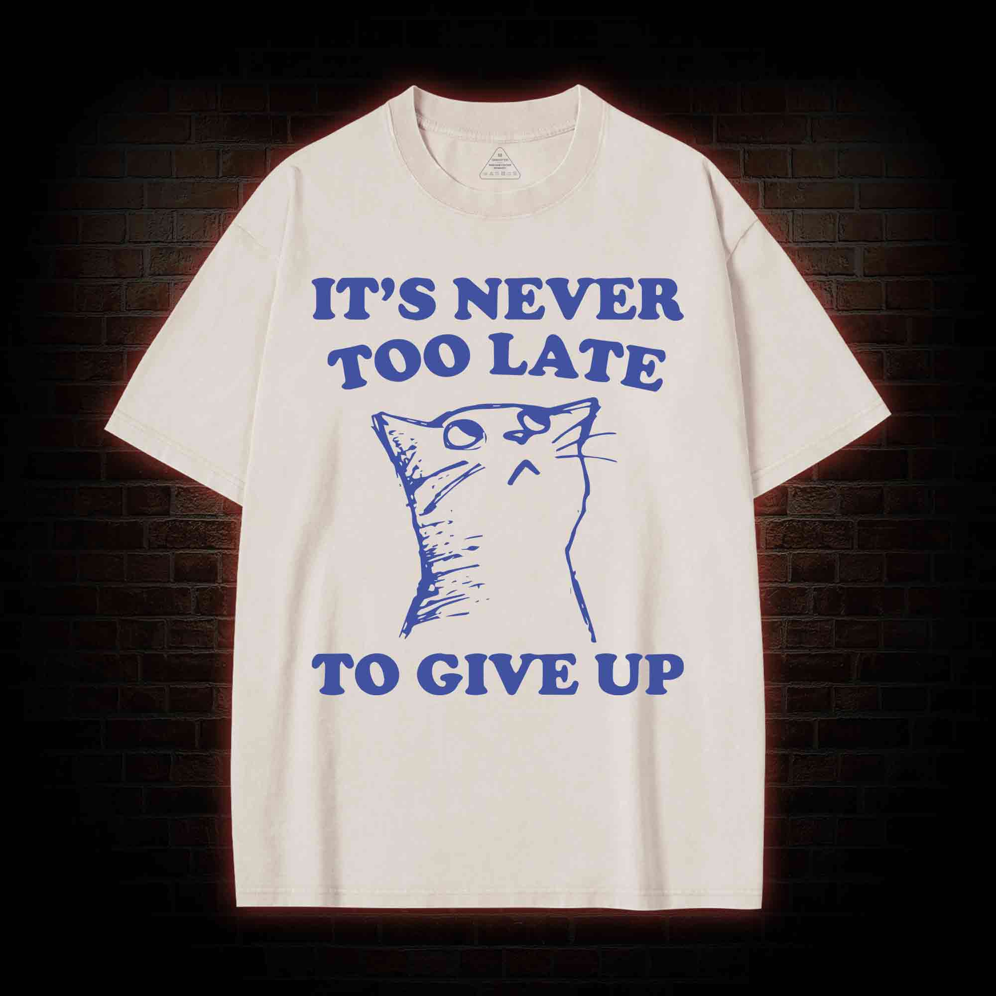 It's Never Too Late To Give Up Washed T-shirt