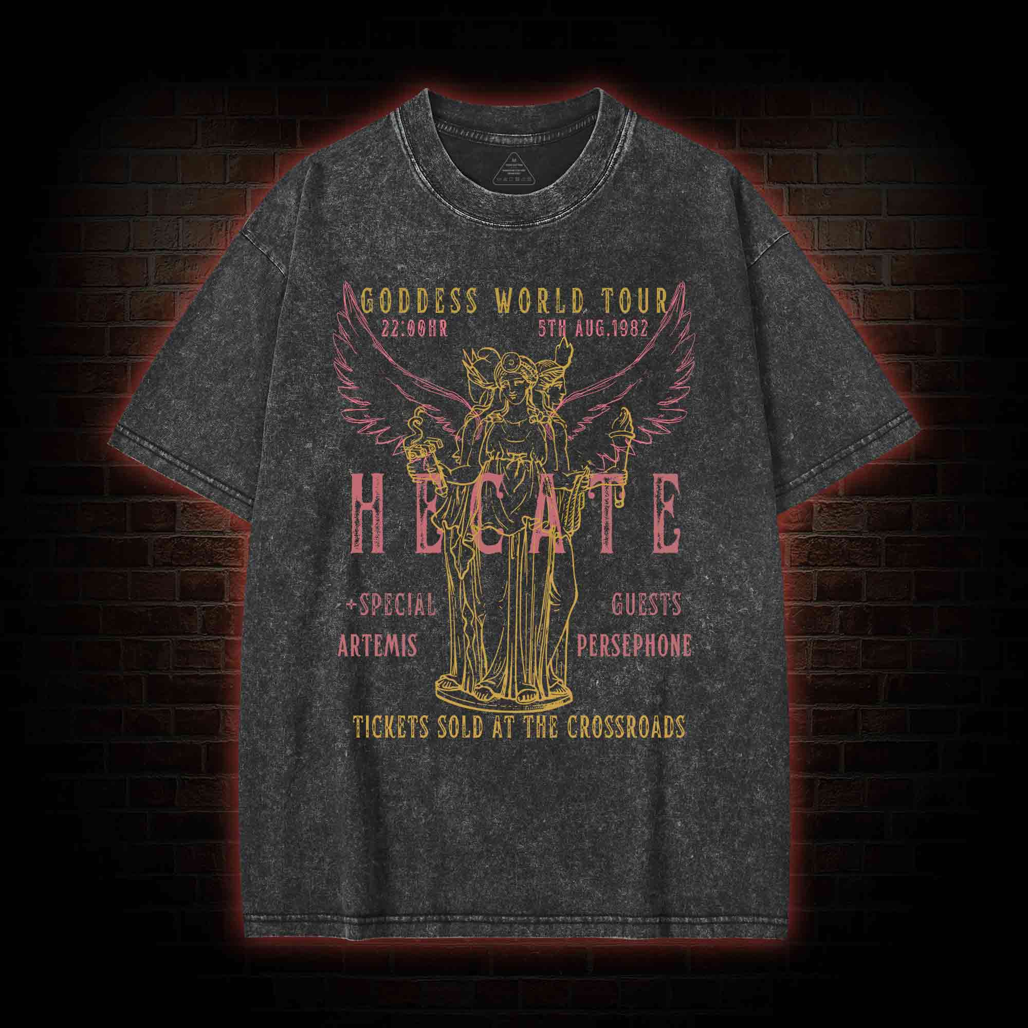 Goddess World Tour Tickets Sold At The Crossroads Washed T-shirt