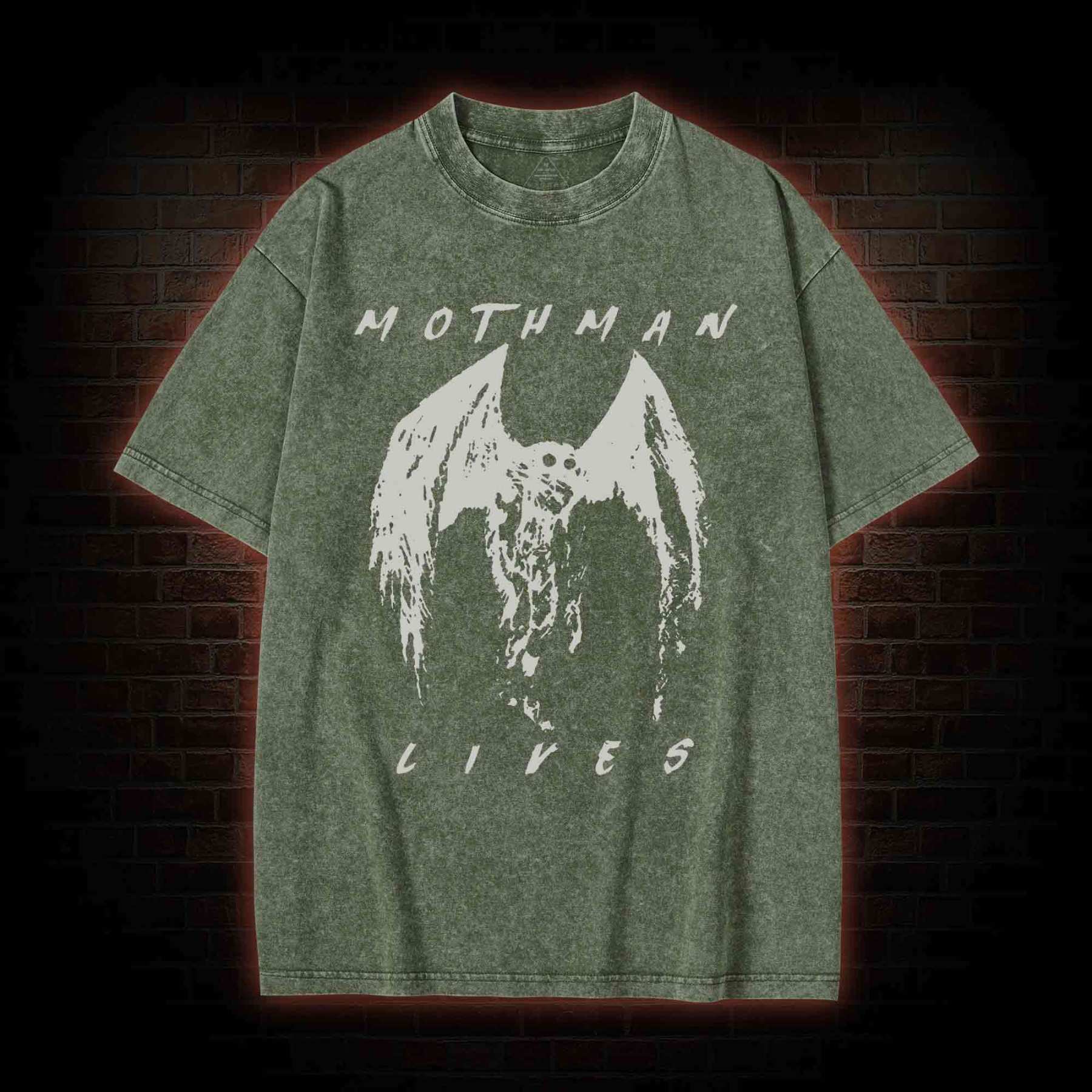 Mothman Lives Washed T-shirt
