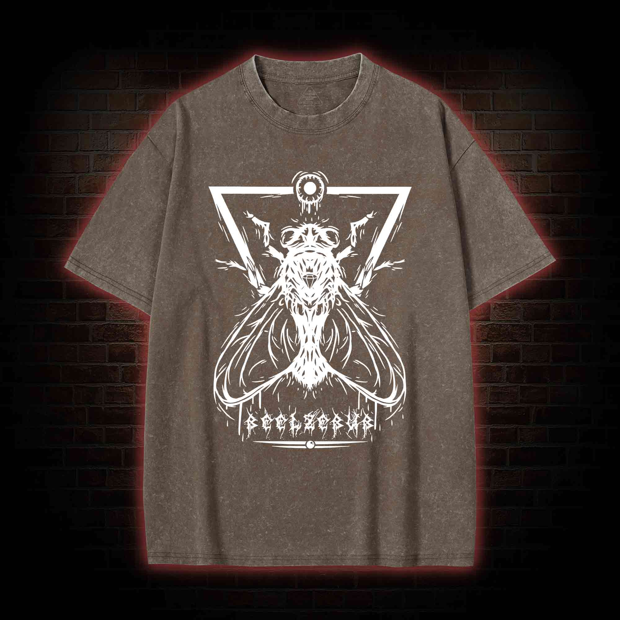 Beelzebub Fly Lord Washed T-shirt