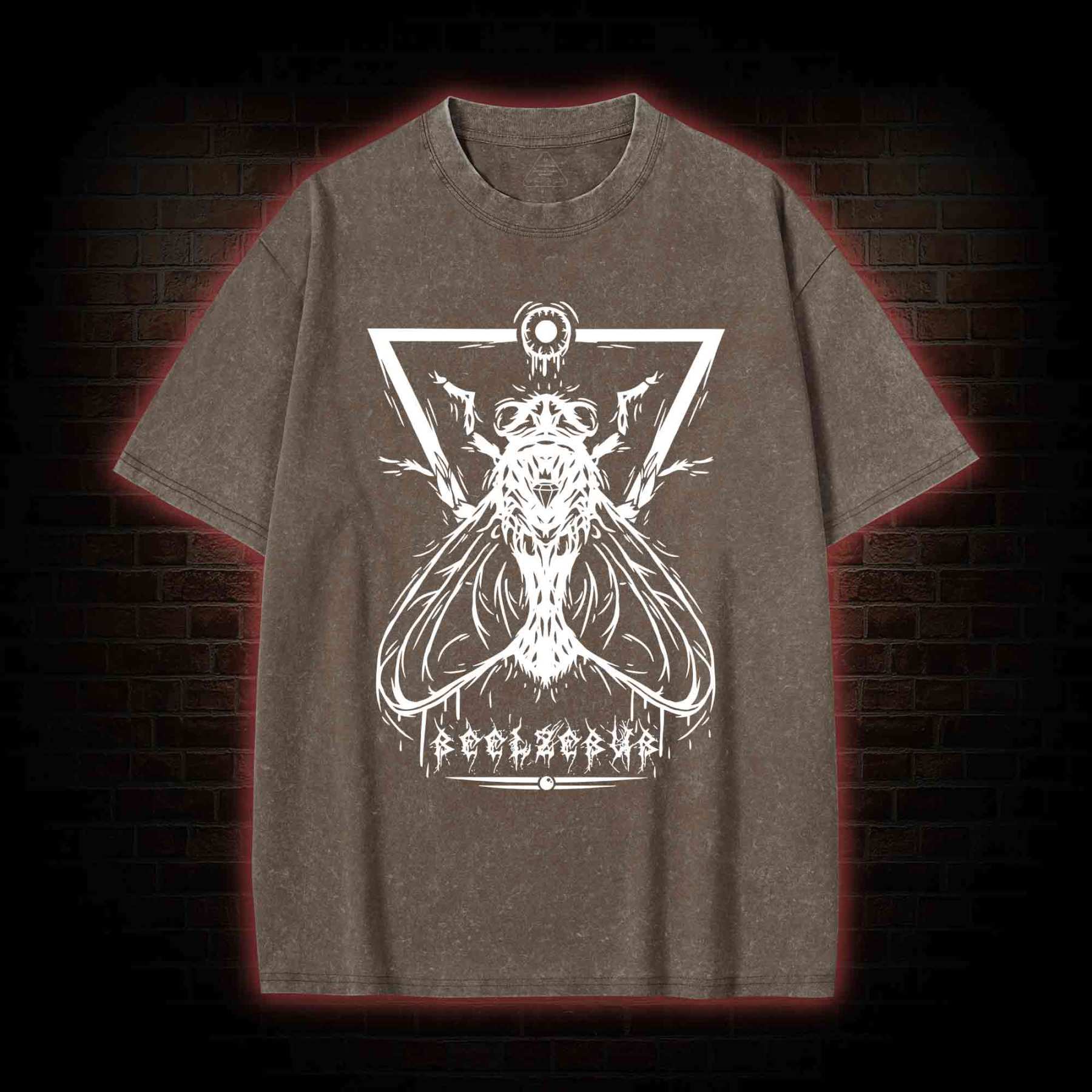 Beelzebub Fly Lord Washed T-shirt
