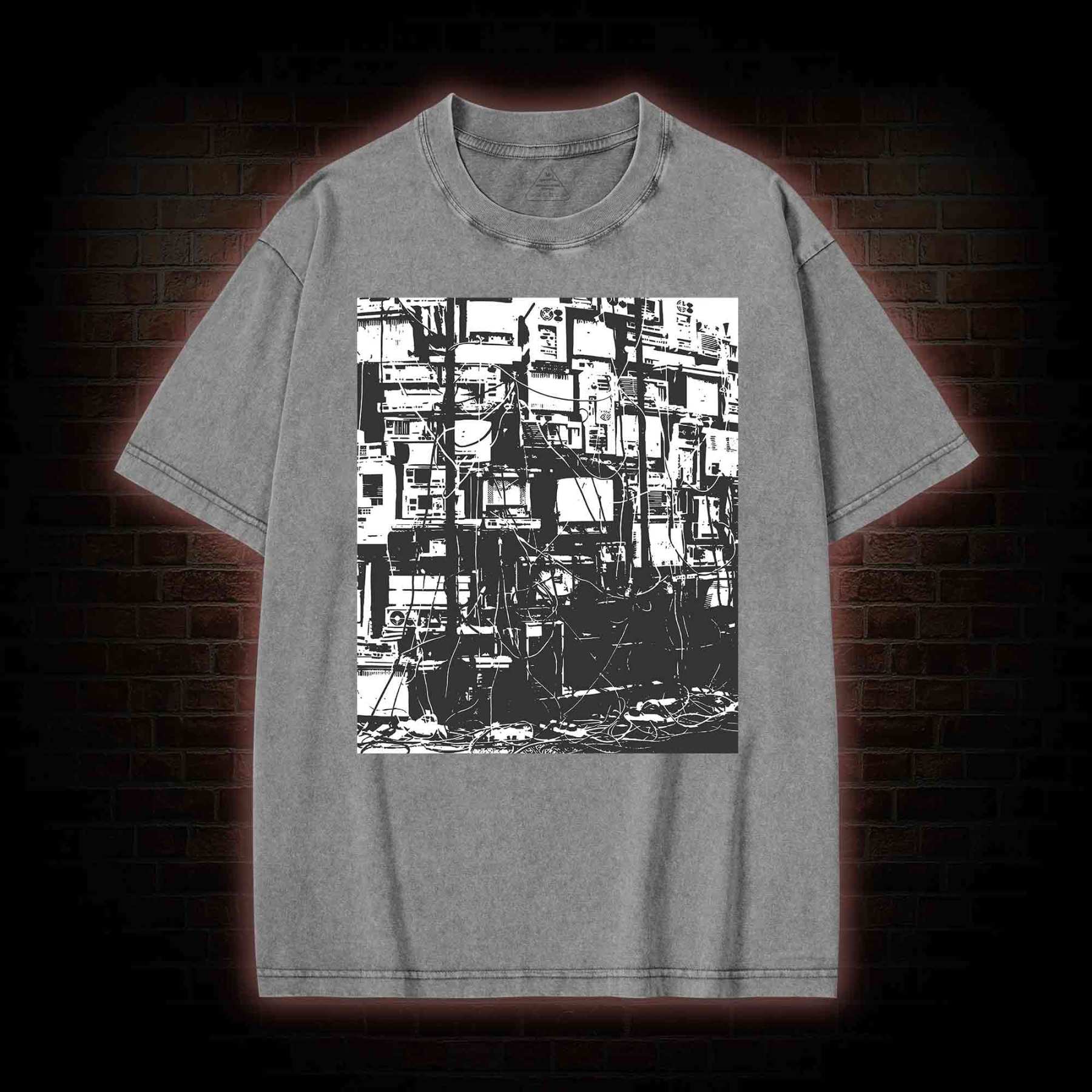 Technology Anxiety Washed T-shirt