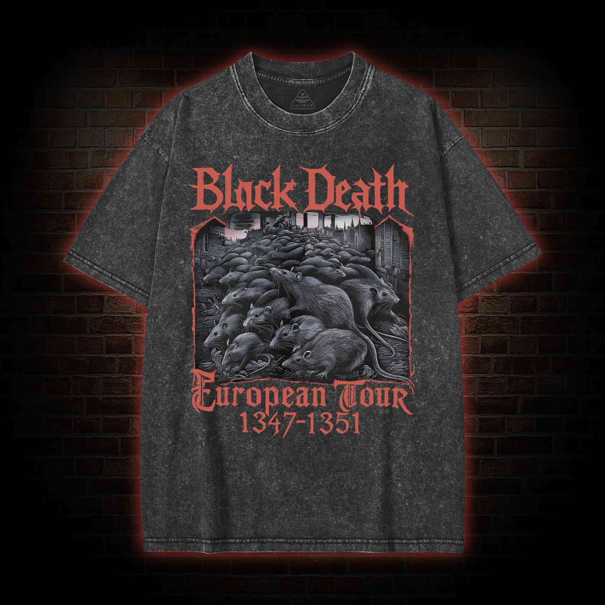 Vintage Black Death European Tour Washed T-shirt