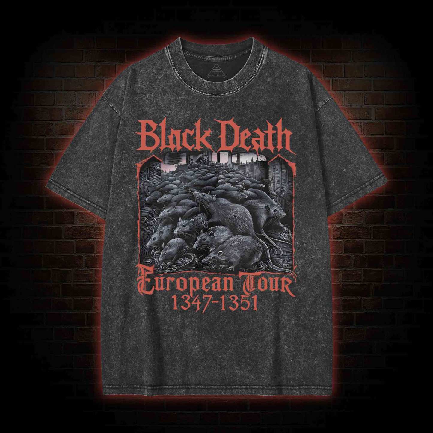 Vintage Black Death European Tour Washed T-shirt