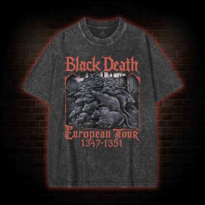 Vintage Black Death European Tour Washed T-shirt