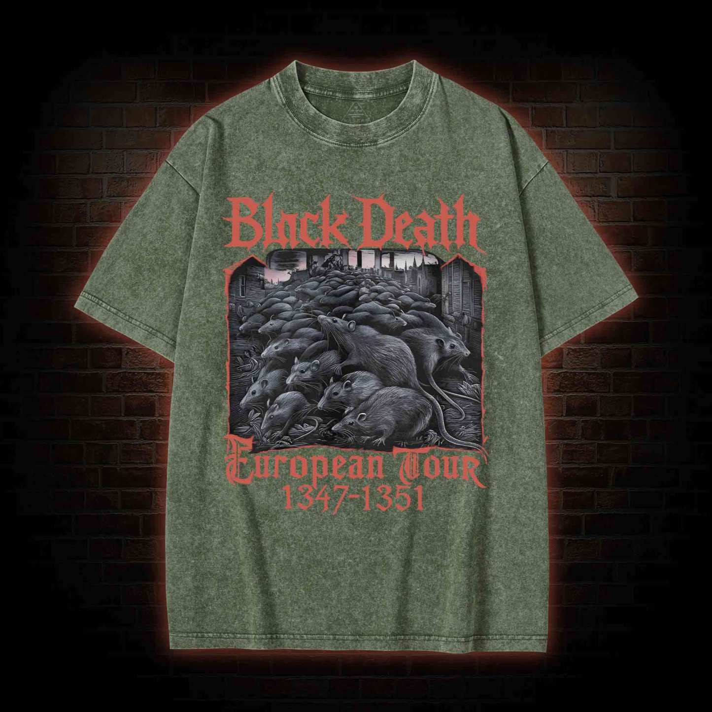 Vintage Black Death European Tour Washed T-shirt