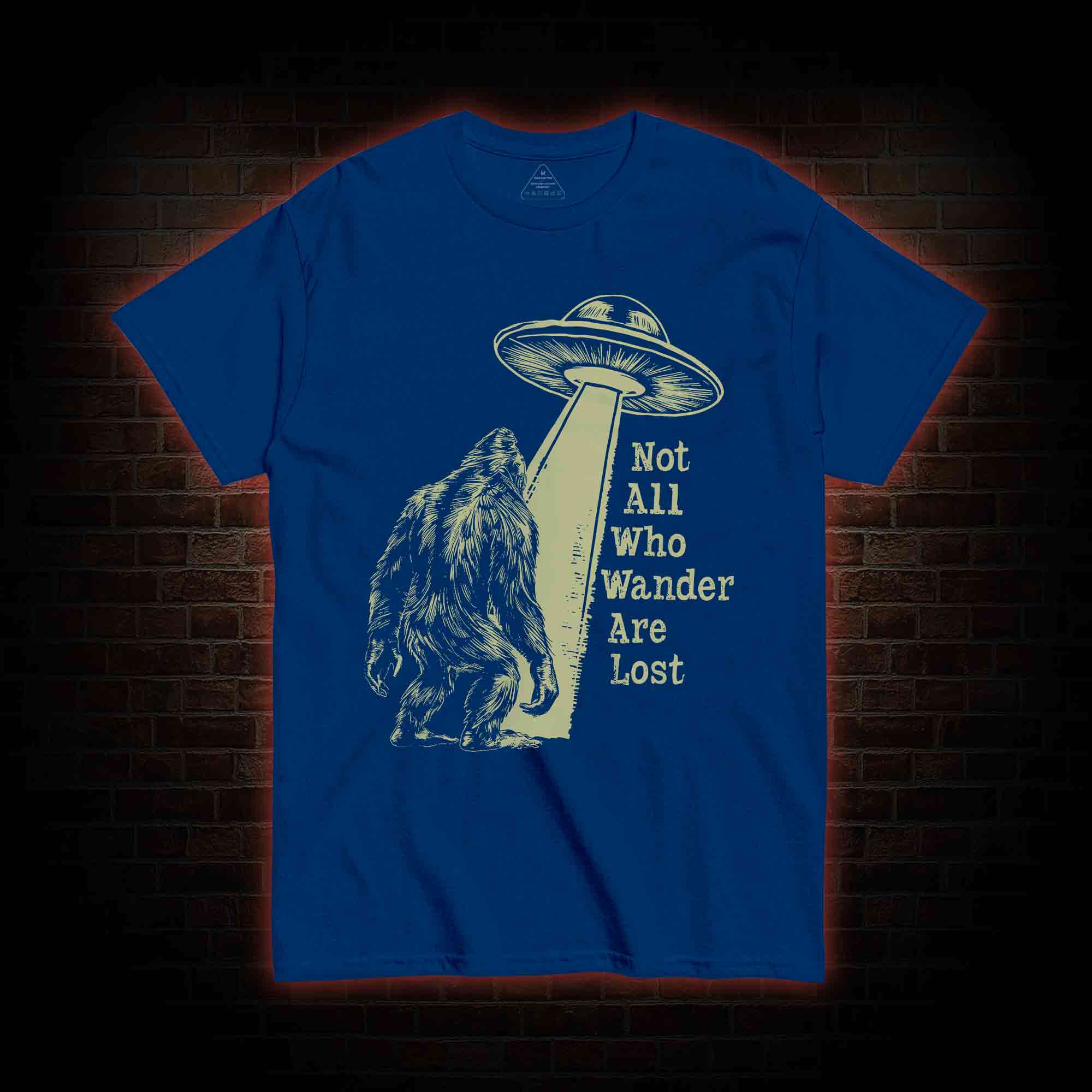 Not All Who Wander Are Lost Bigfoot UFO T-shirt