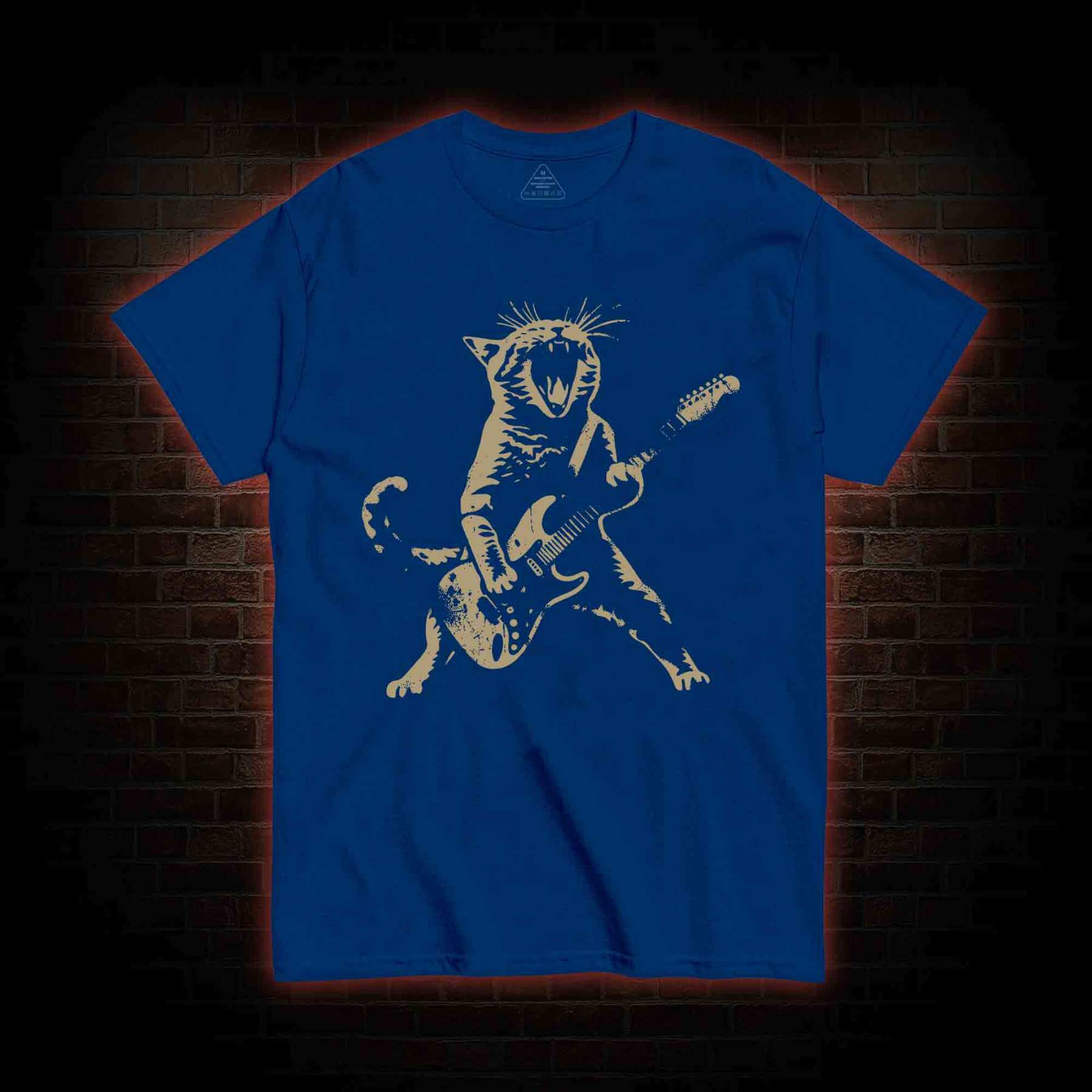 Rock Cat Playing Guitar T-shirt