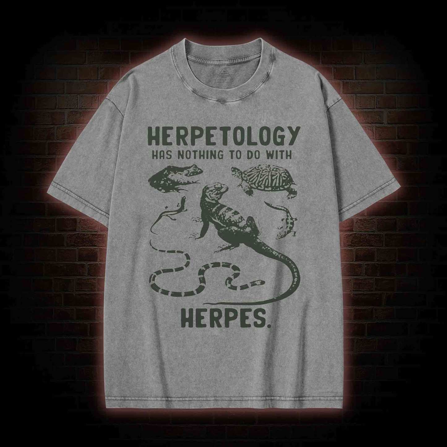Herpetology Washed T-shirt