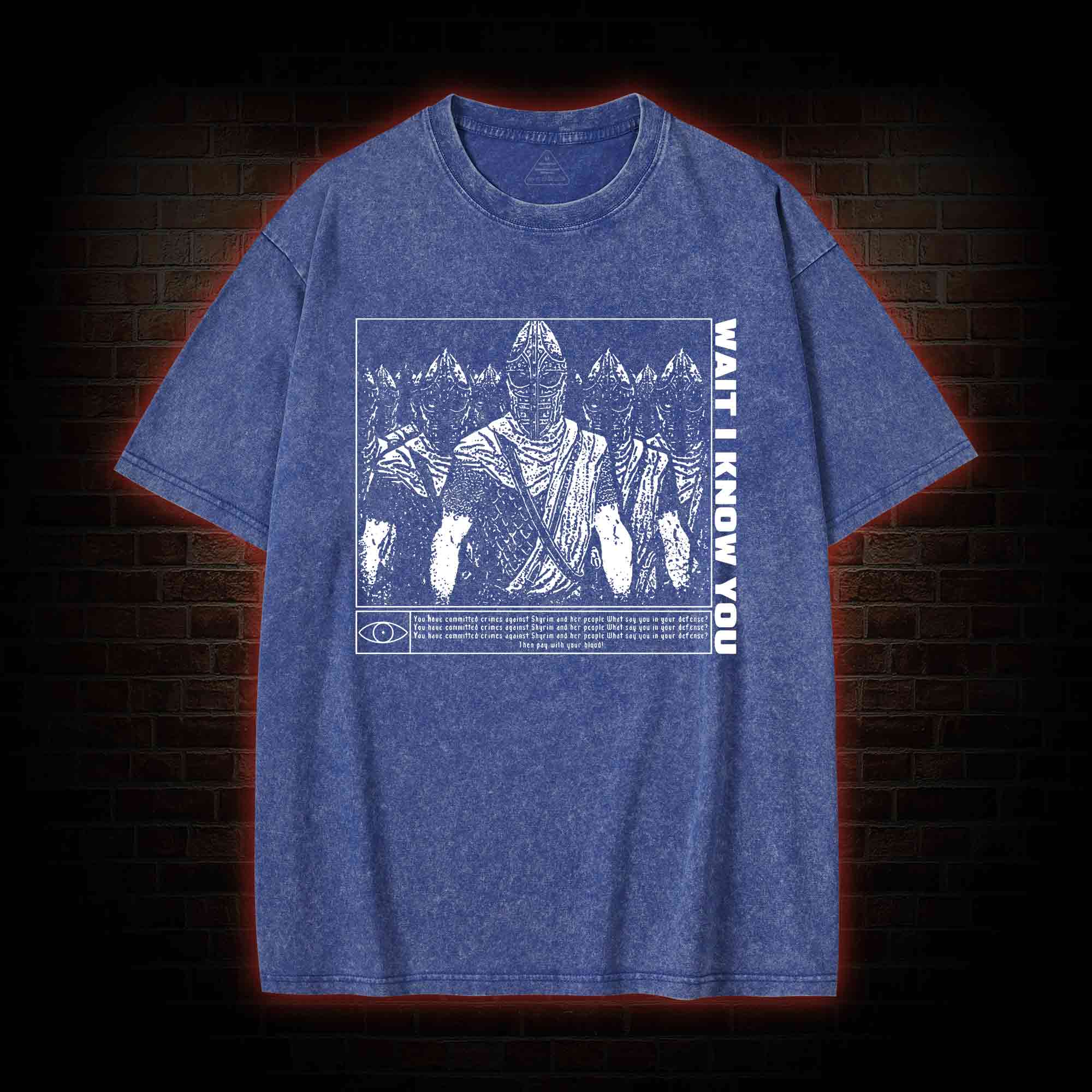 Wait I Know You. Skyrim Themed Washed T-shirt
