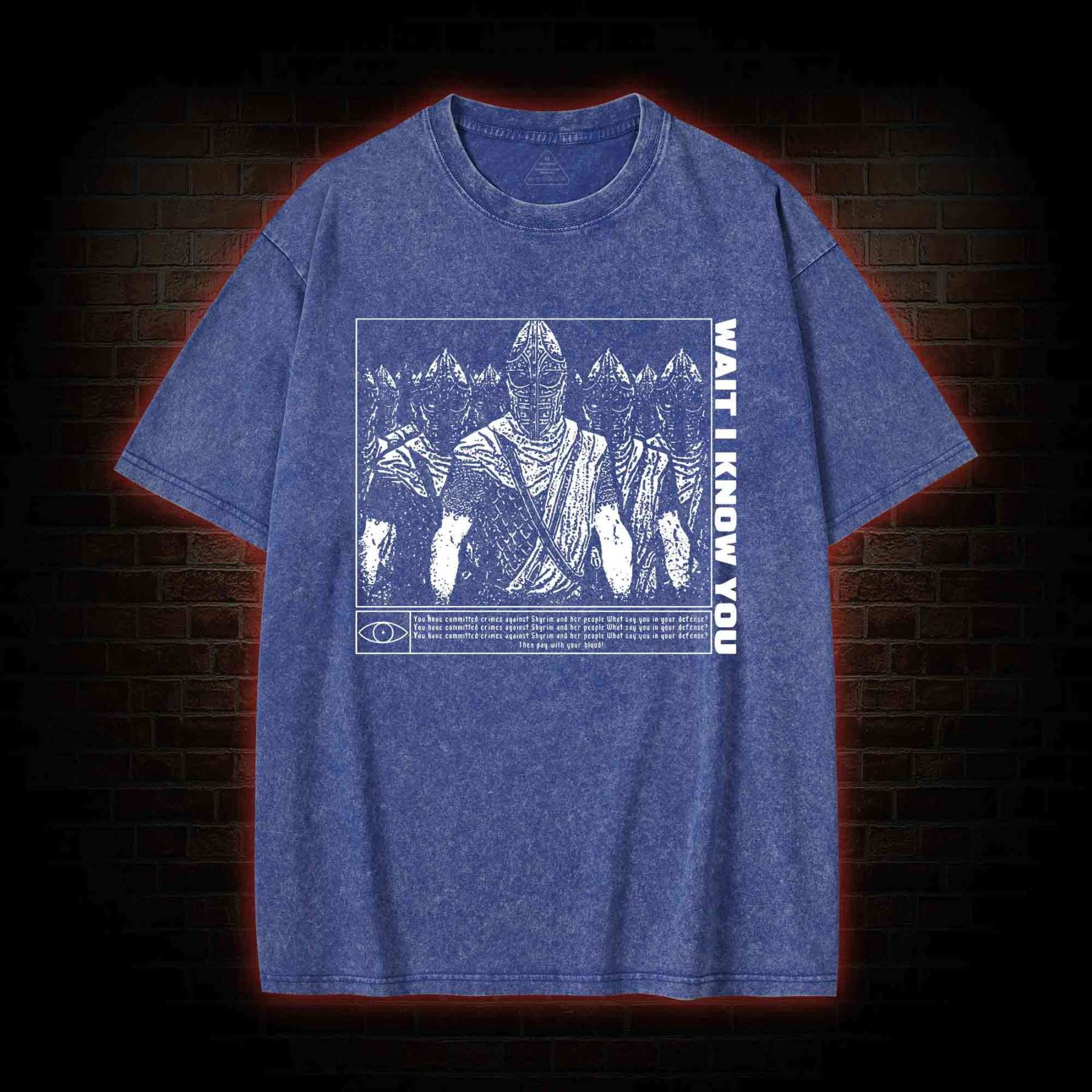 Wait I Know You. Skyrim Themed Washed T-shirt