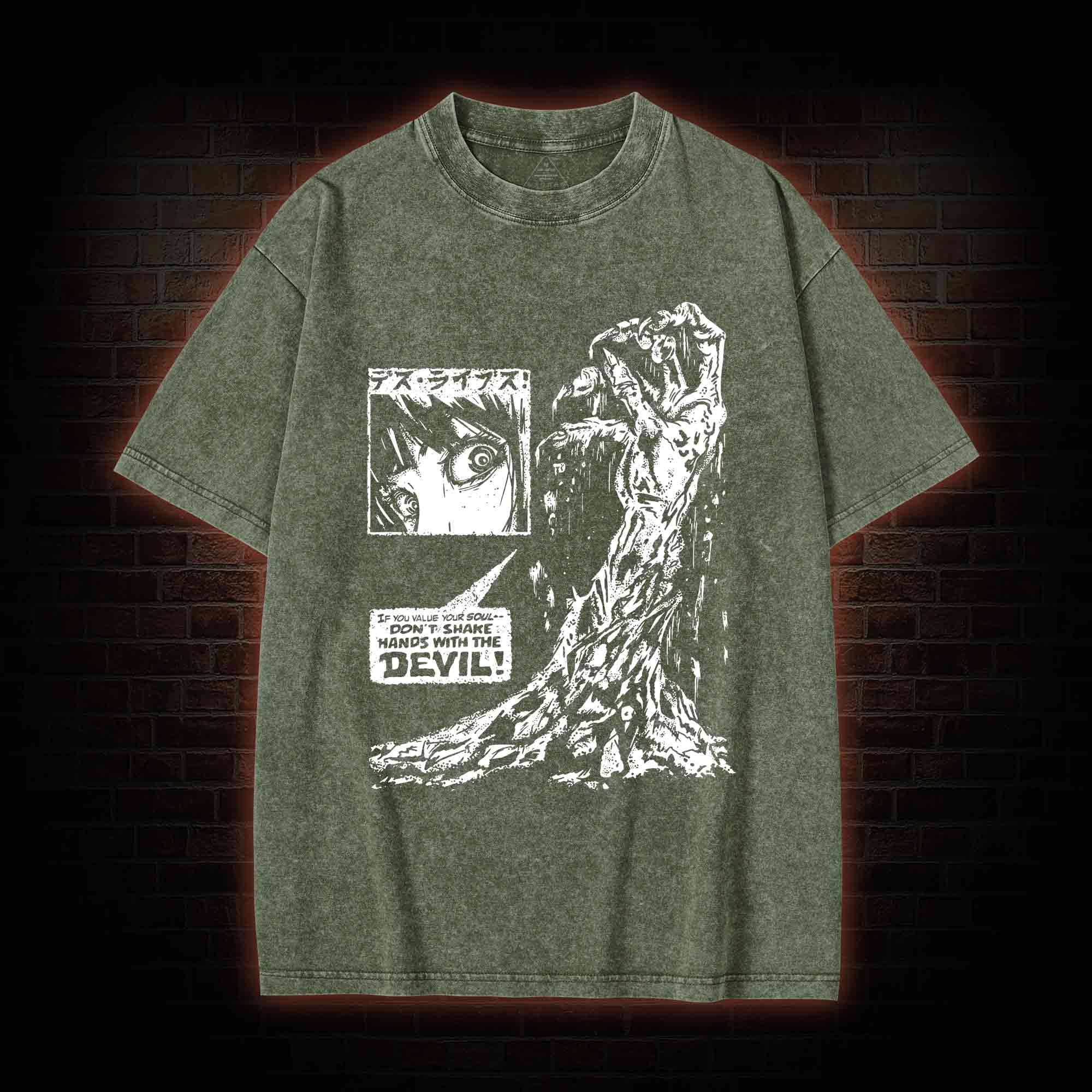 Don't Shake Hands With the Devil Washed T-shirt