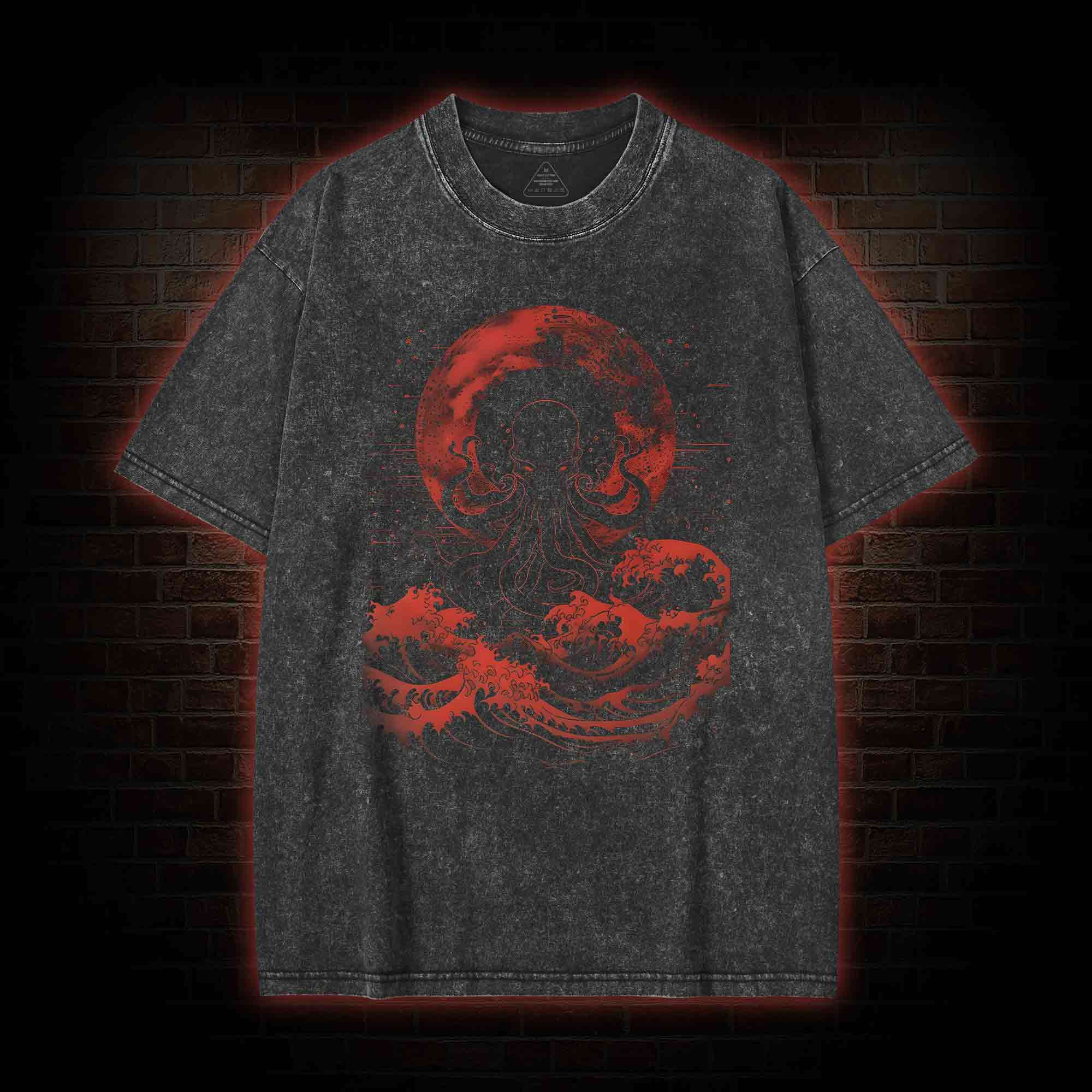 Cthulhu Art Washed T-shirt