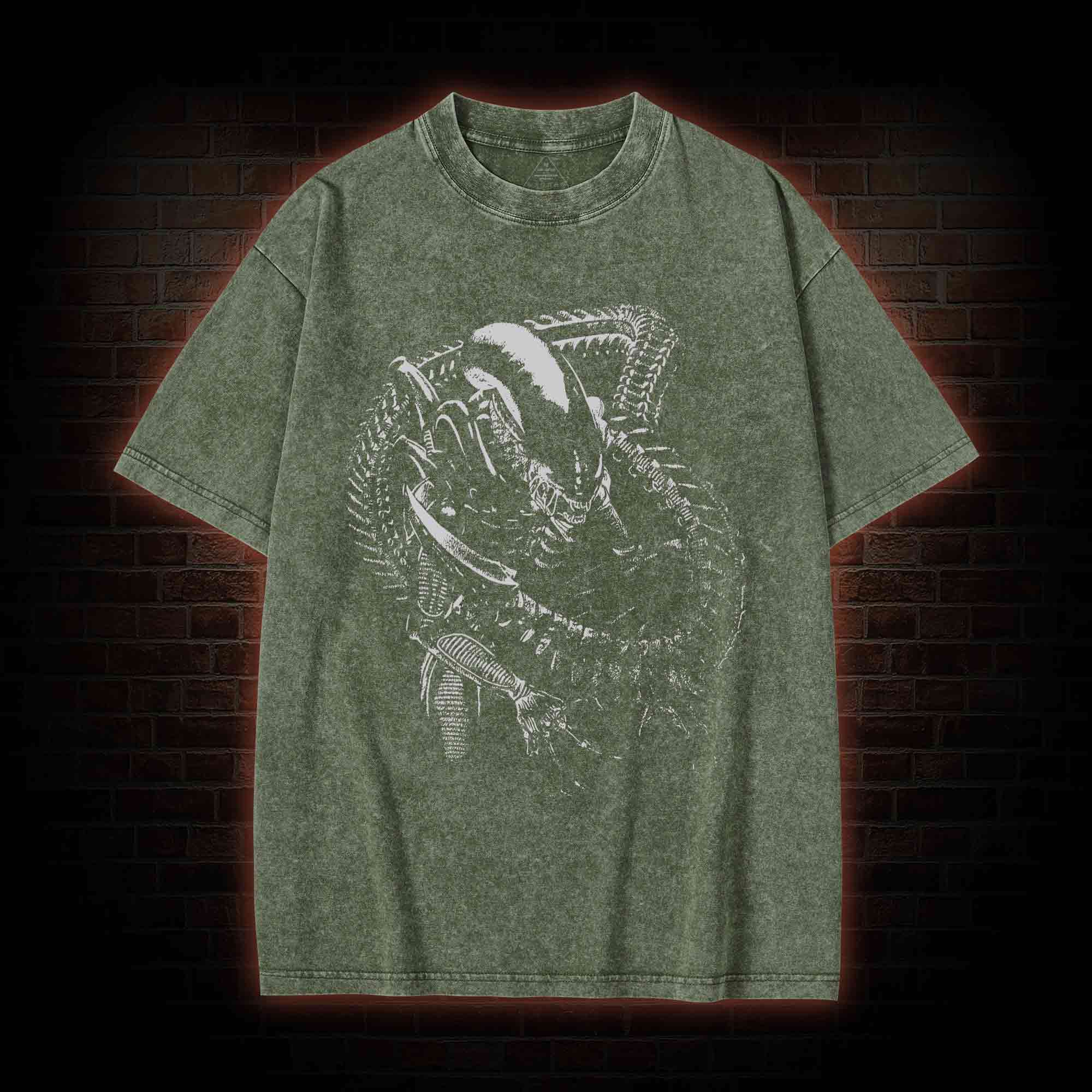 Alien Inspired Horror Washed T-Shirt