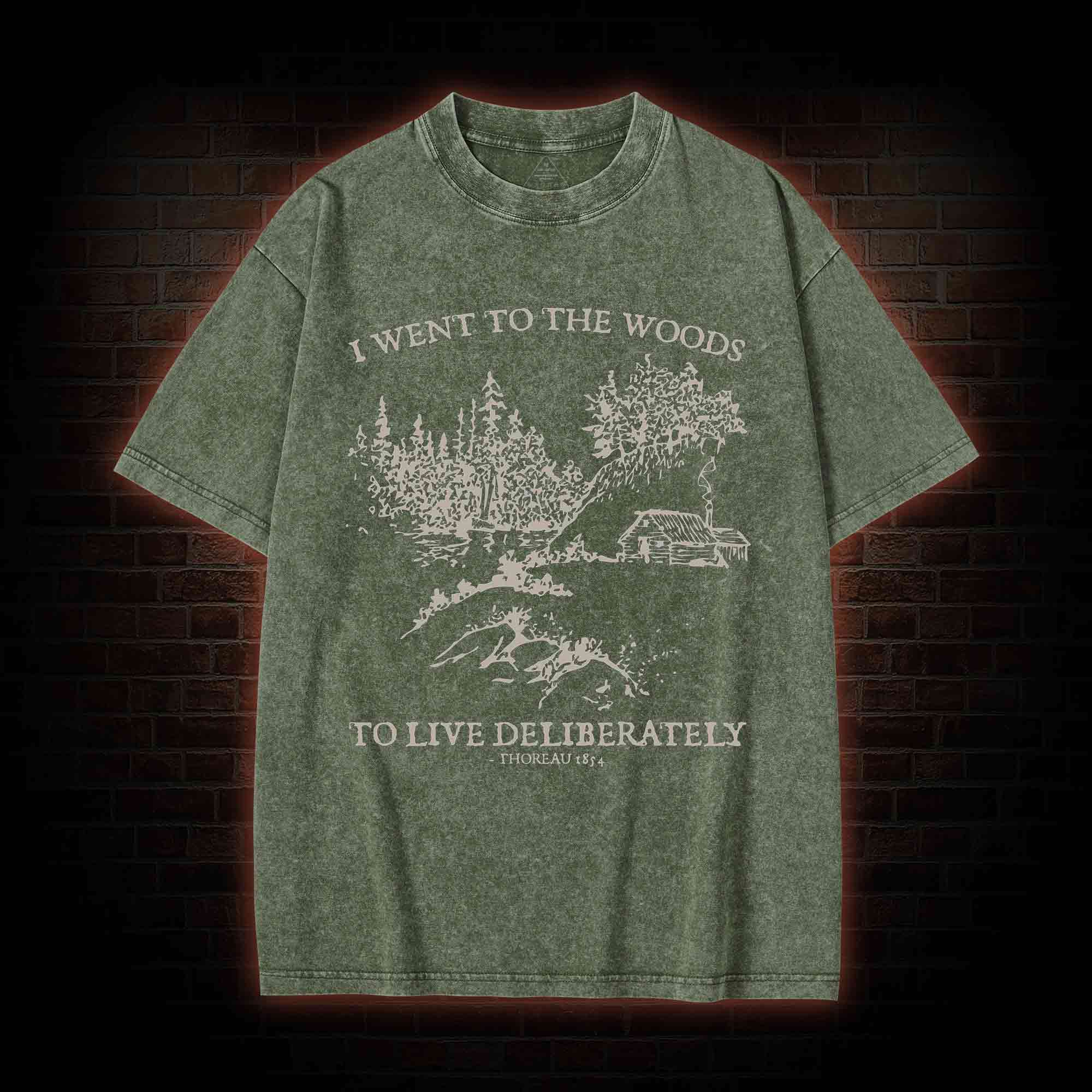 I Went To The Woods Washed T-Shirt