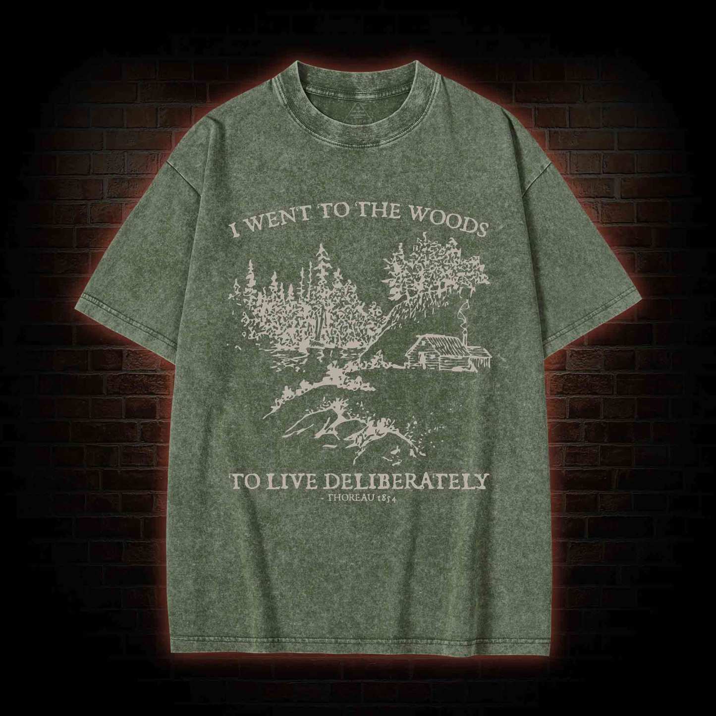 I Went To The Woods Washed T-Shirt