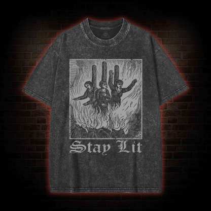 Stay Lit Washed T-shirt