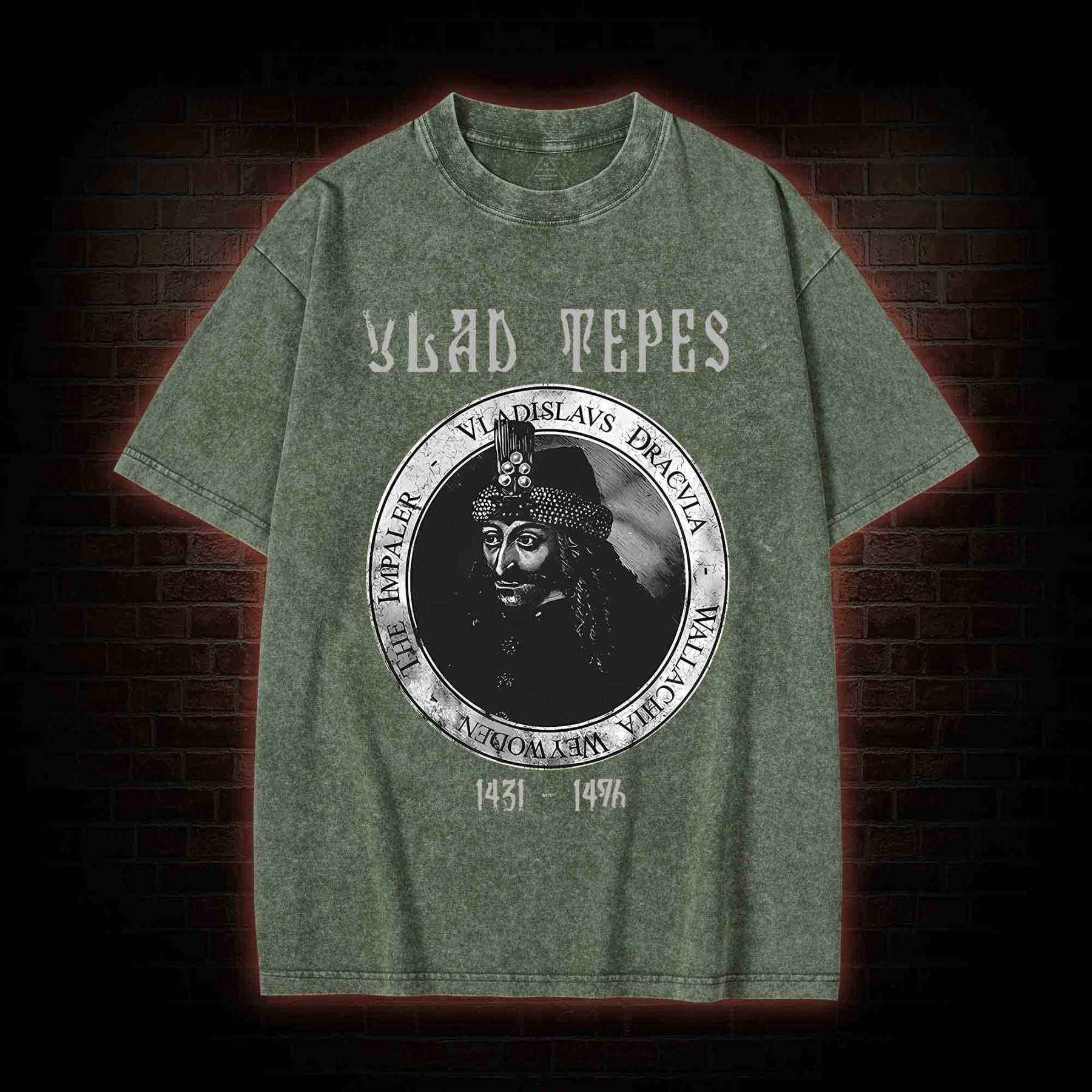 Vlad Dracula Gothic Washed T-shirt