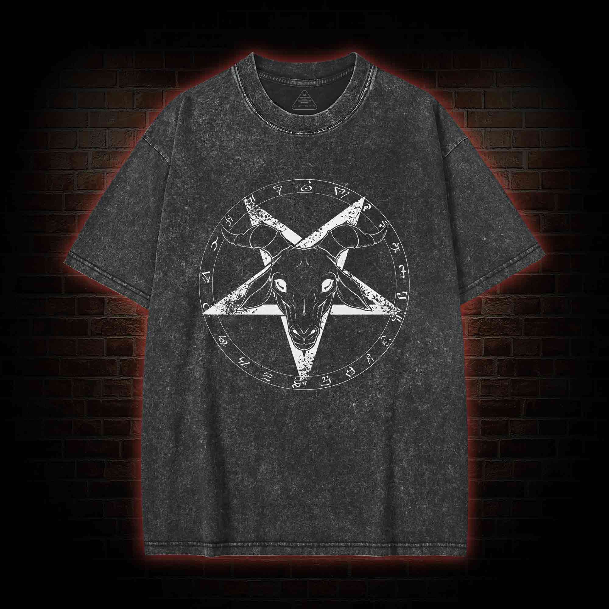 Hail Satan Washed T-shirt