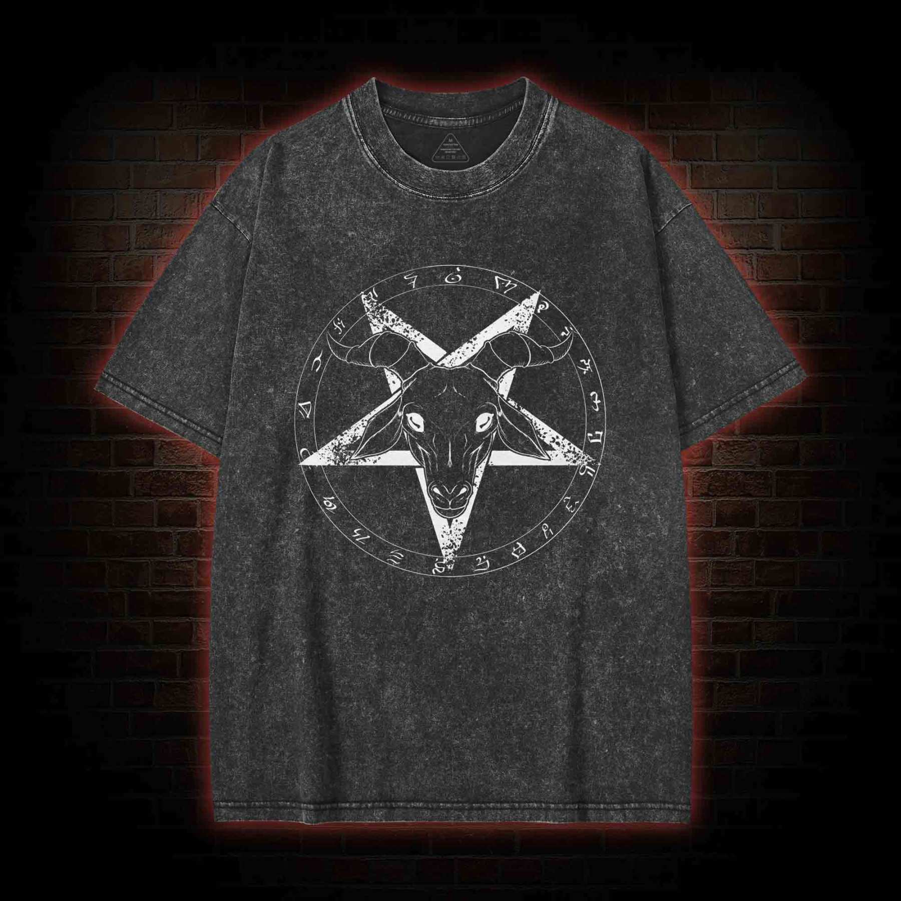 Hail Satan Washed T-shirt