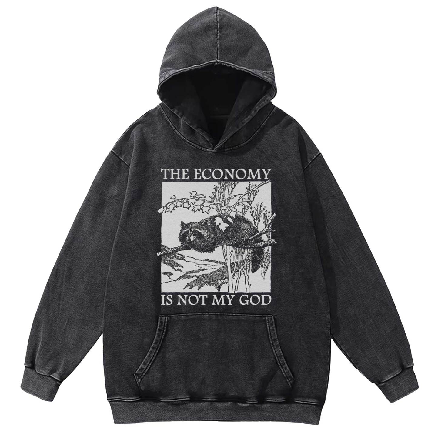 The Economy Is Not My God Washed Hoodie