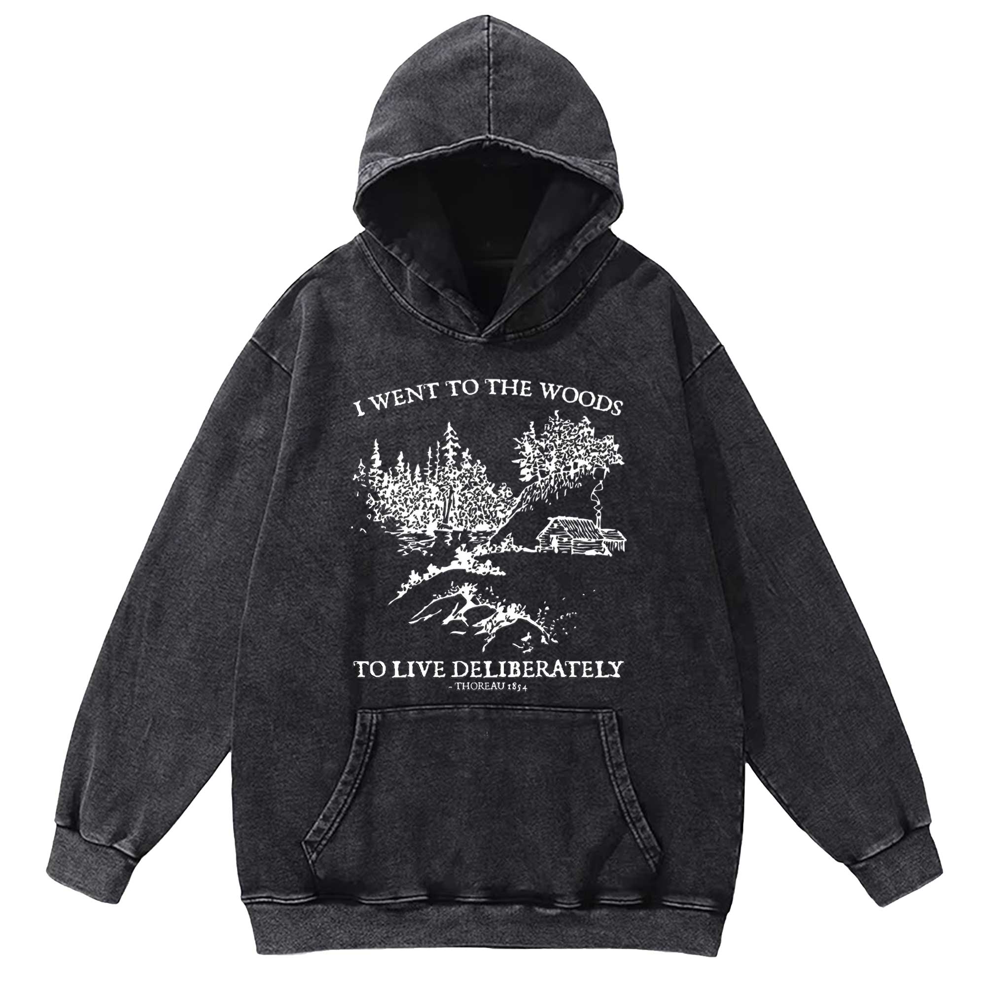 I Went To The Woods Washed Hoodie
