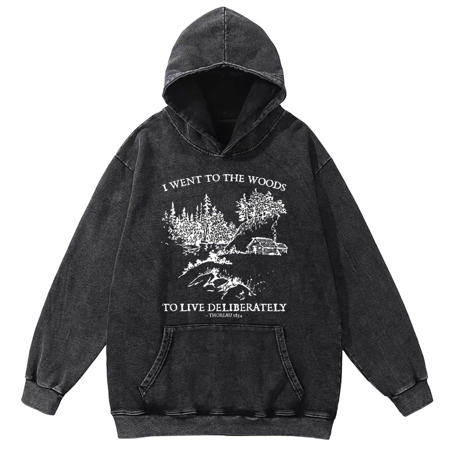 I Went To The Woods Washed Hoodie