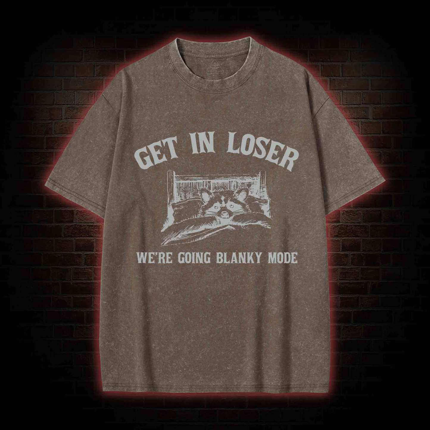 Get In Loser We're Going Blanky Mode Washed T-shirt