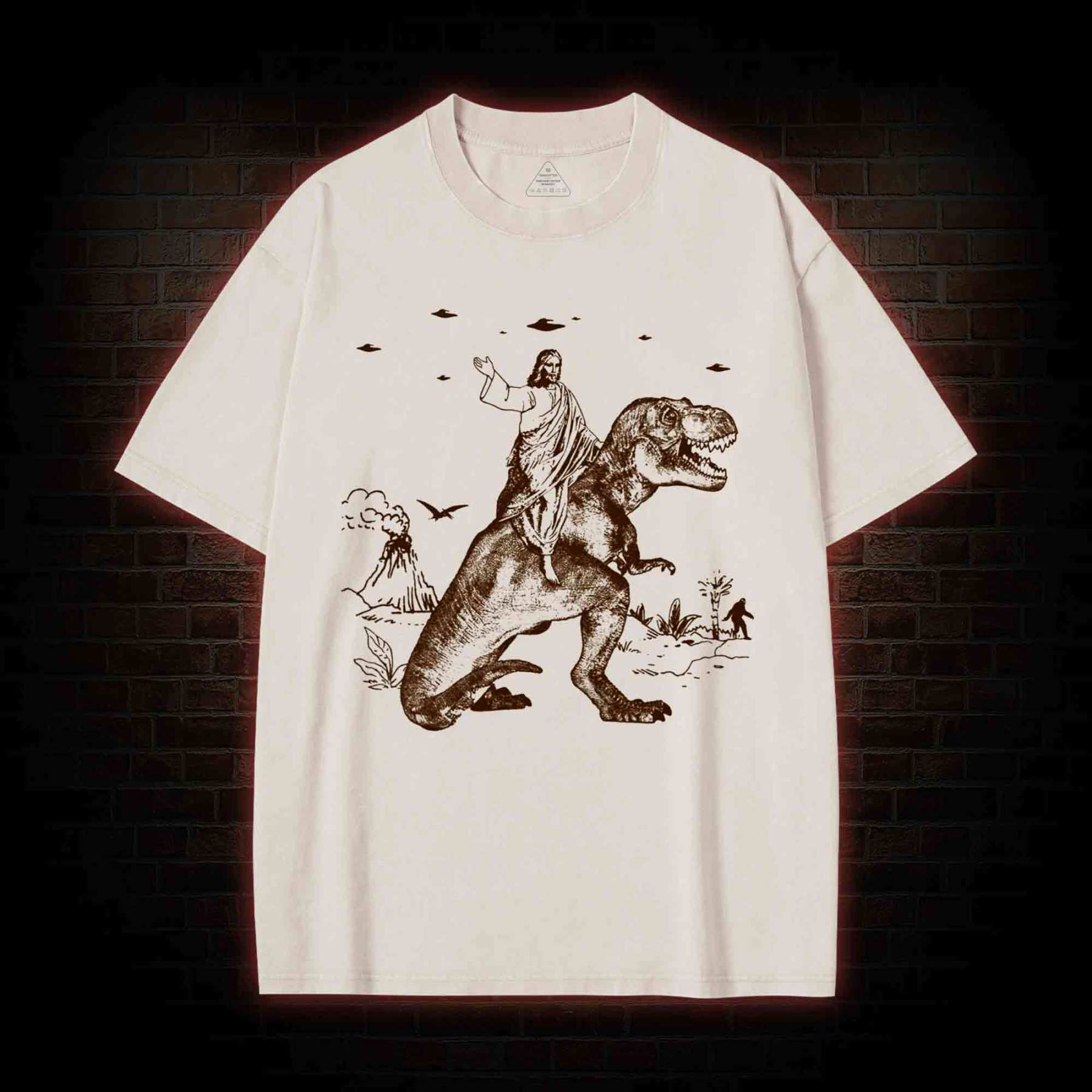 T-rex Jesus Washed T-shirt