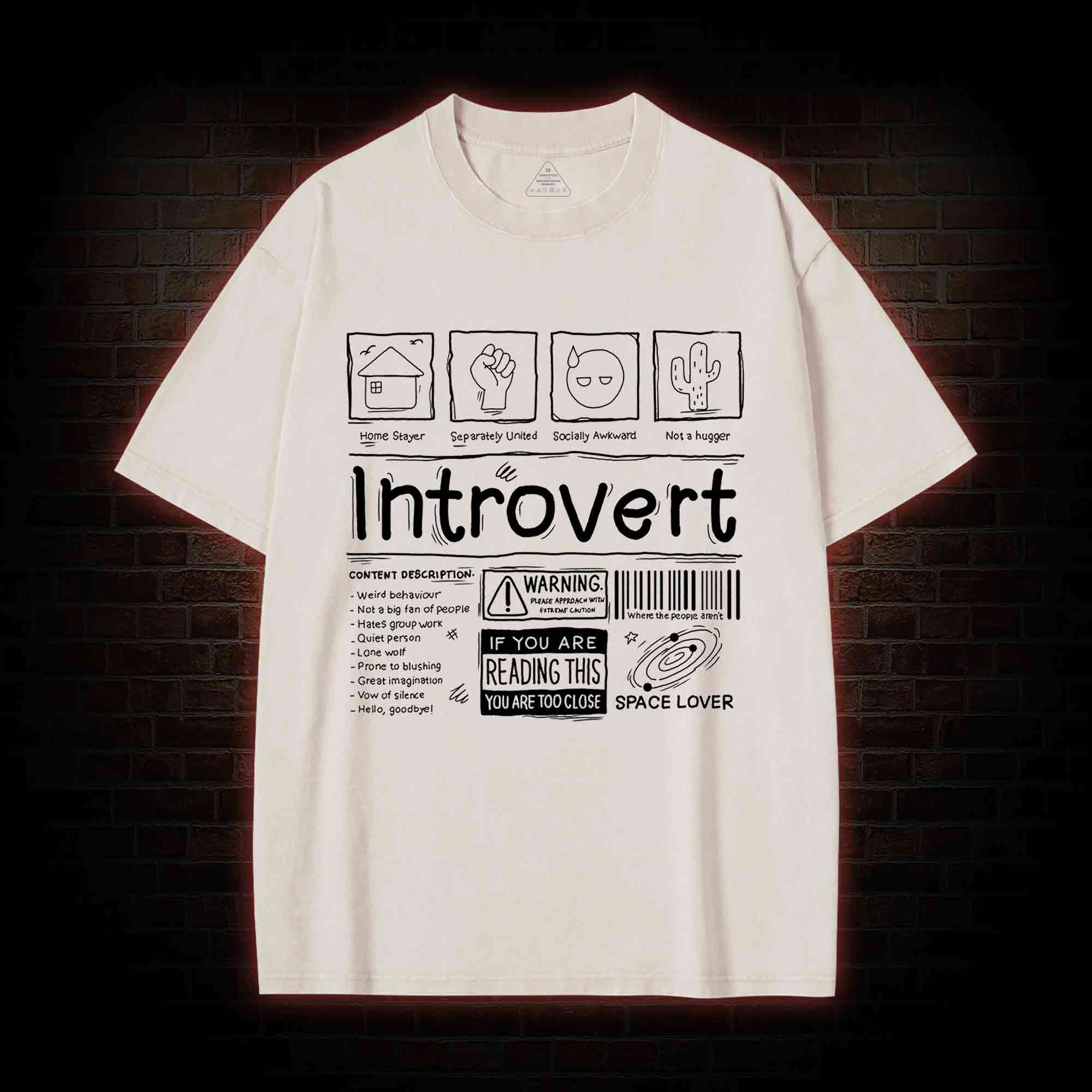 Introvert Washed T-shirt