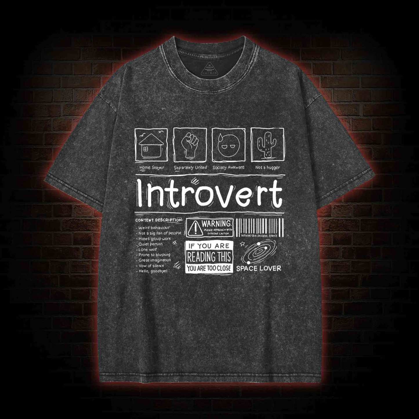Introvert Washed T-shirt
