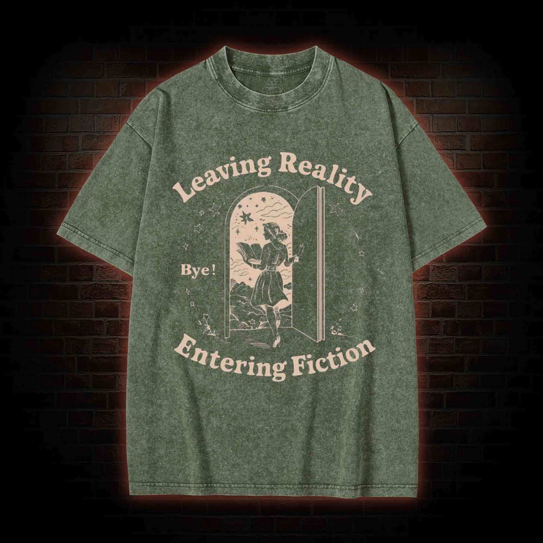 Leaving Reality Entering Fiction Washed T-shirt