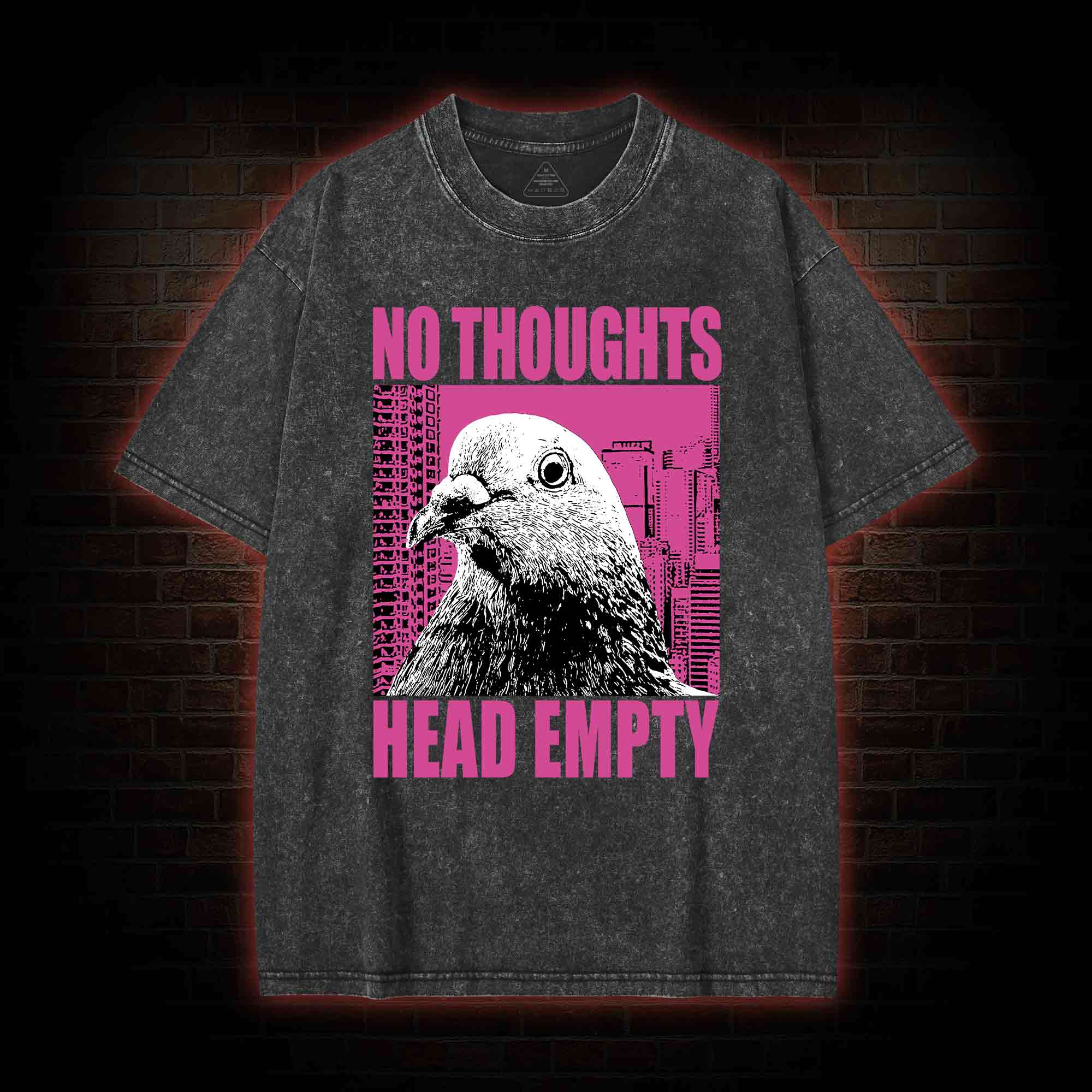 No Thoughts Head Empty Washed T-shirt