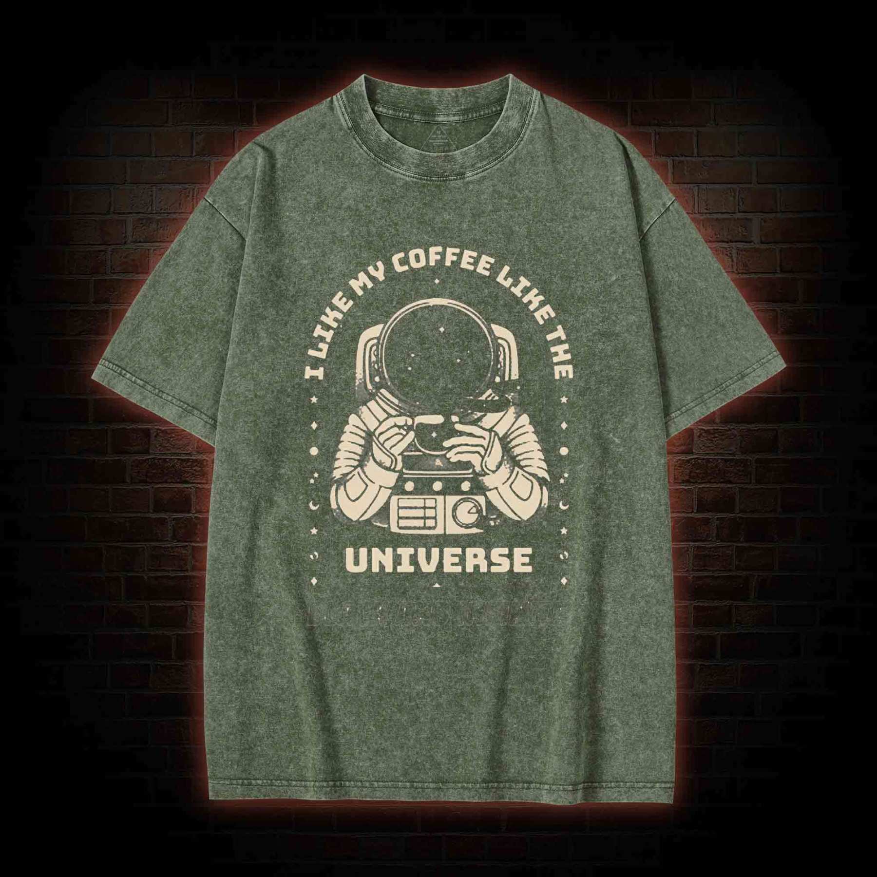 I Like My Coffee Like The Universe Washed T-shirt