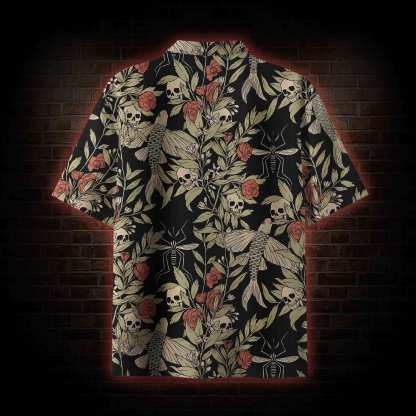 Skull and Flying Fish Hawaiian Shirt