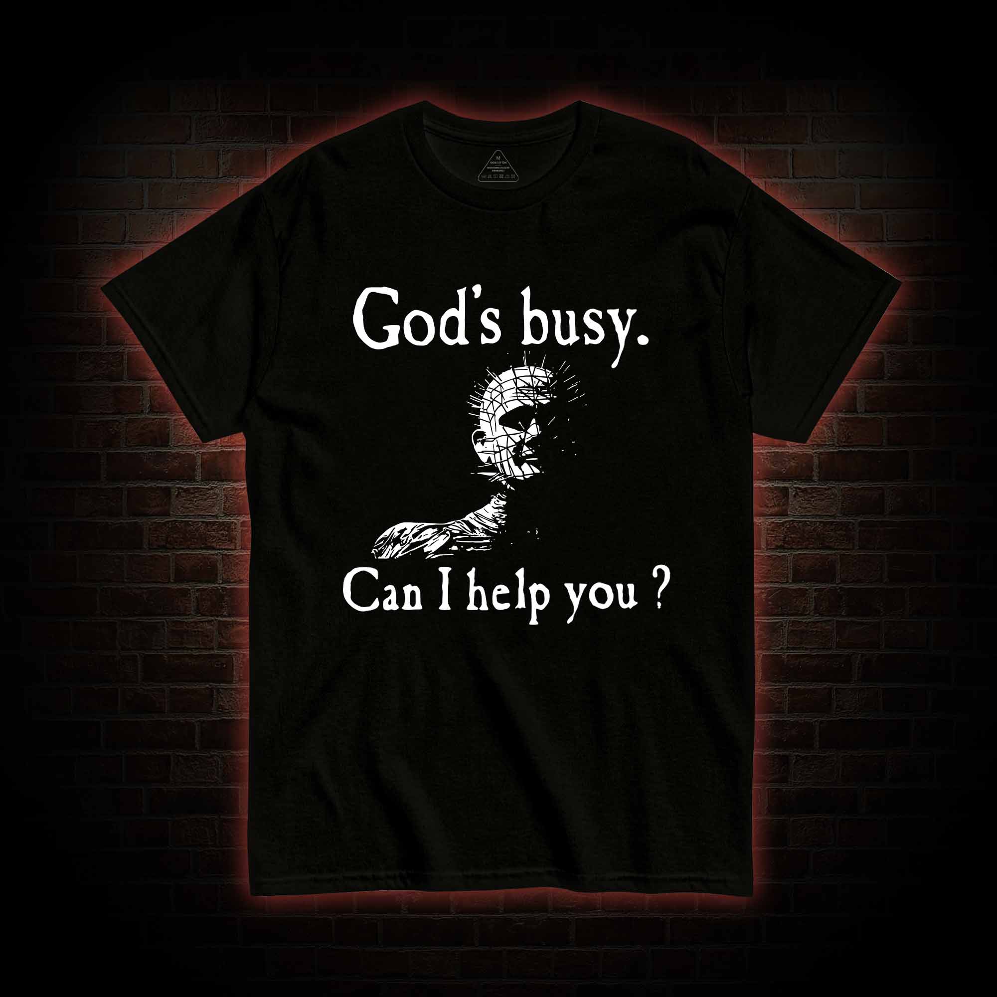 God's Busy Can I Help You? T-shirt