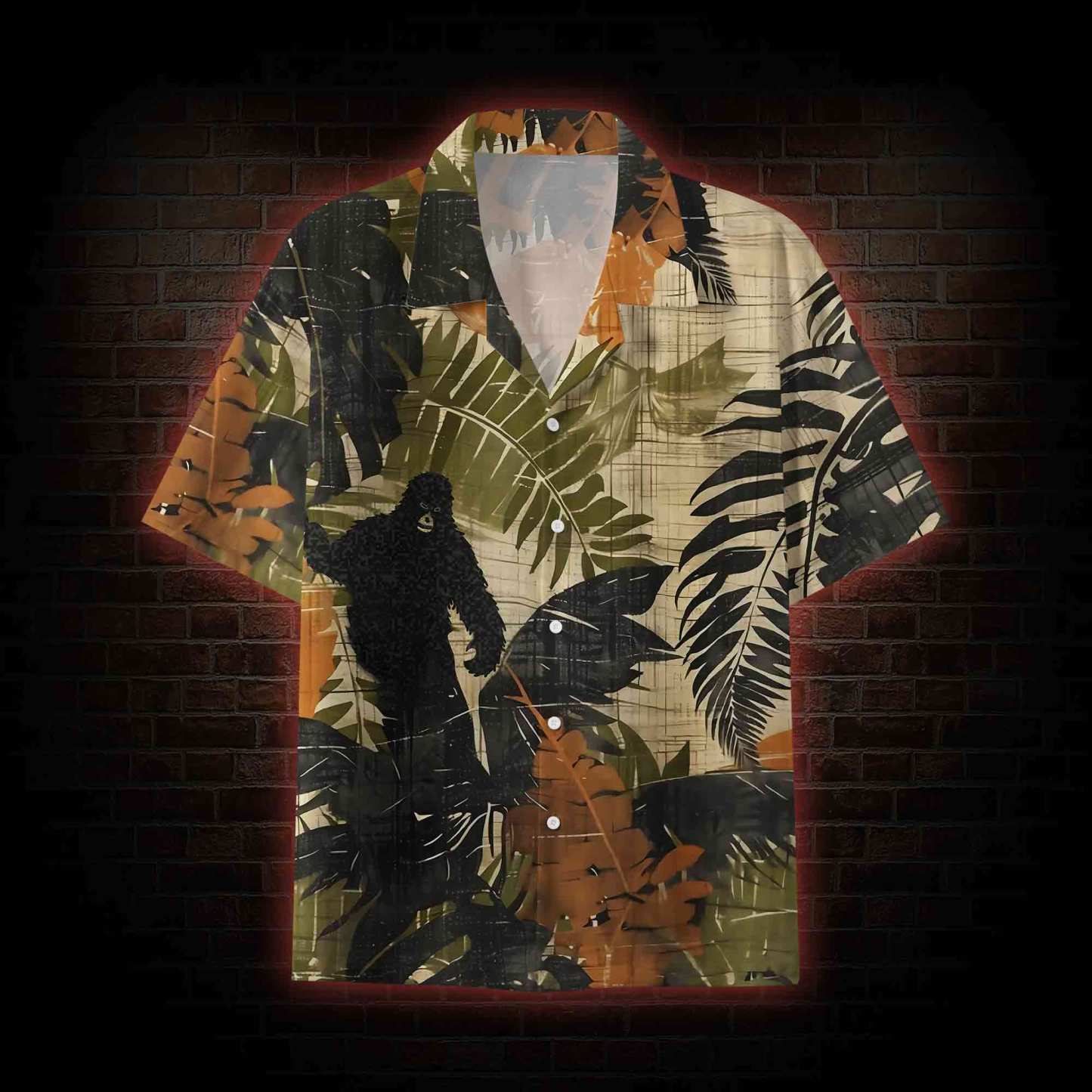 Bigfoot in The Forest Hawaiian Shirt