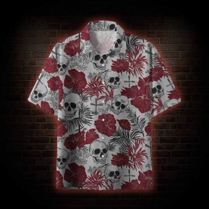 Poppy and Skull Hawaiian Shirt
