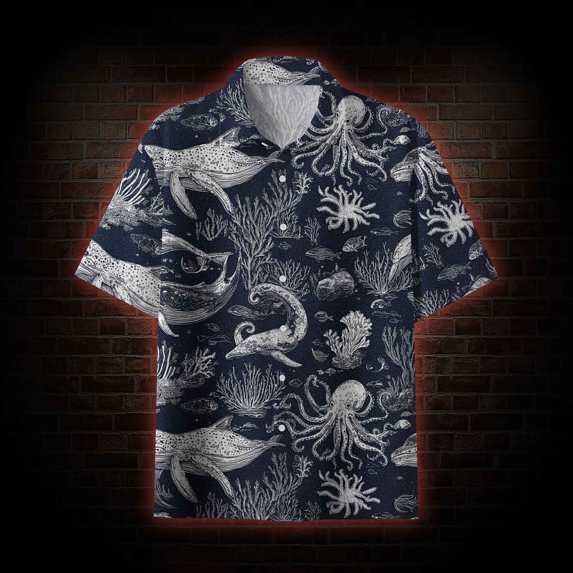 Cthulhu in the Deep Sea Hawaiian Shirt