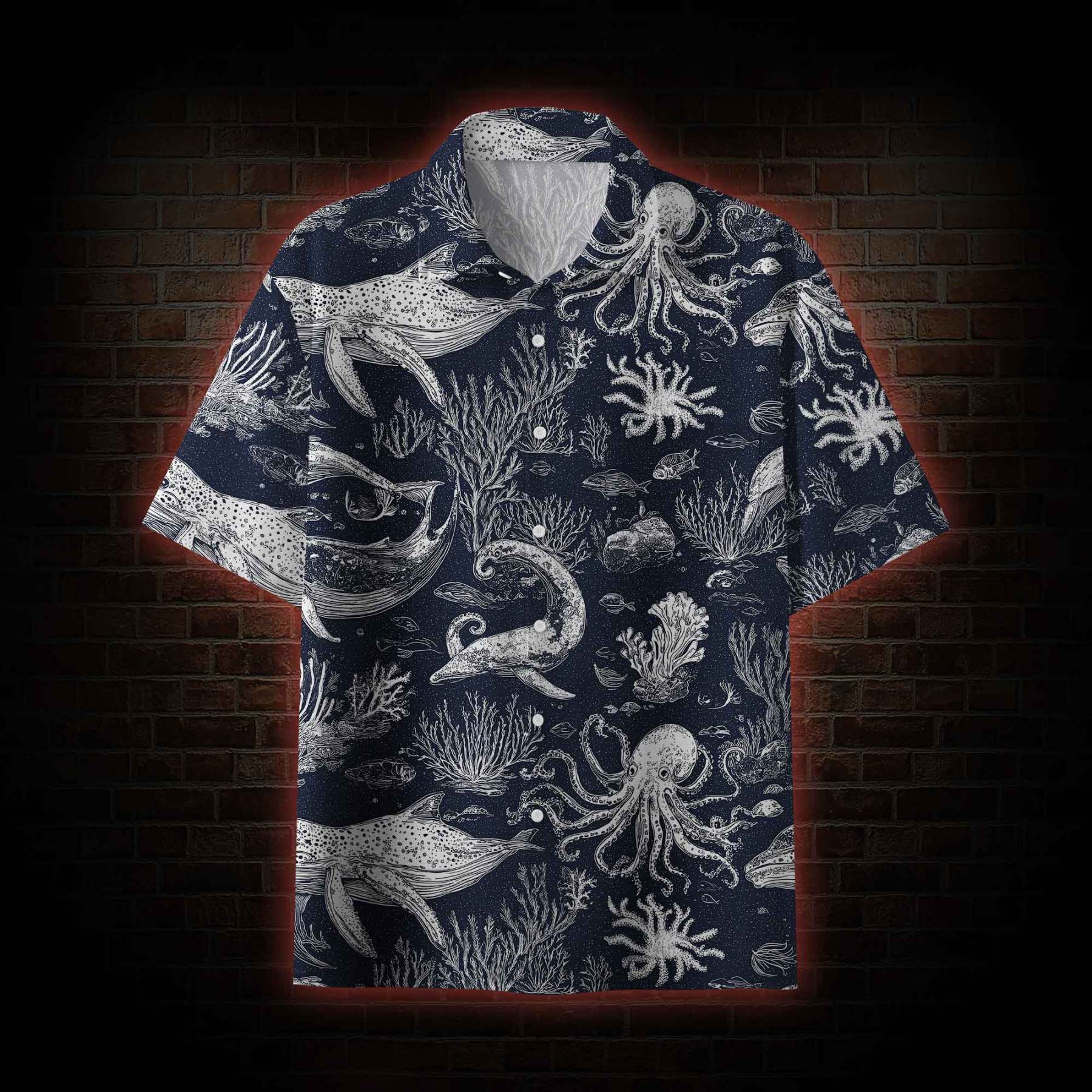 Cthulhu in the Deep Sea Hawaiian Shirt