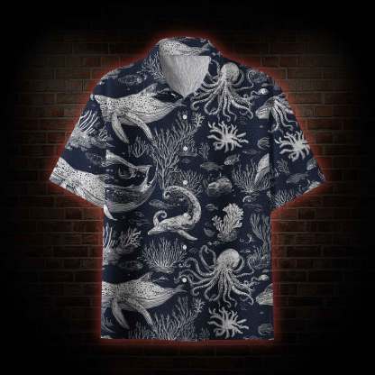 Cthulhu in the Deep Sea Hawaiian Shirt