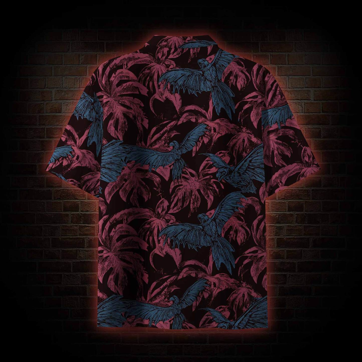 Crows Fly among the Palm Trees Hawaiian Shirt