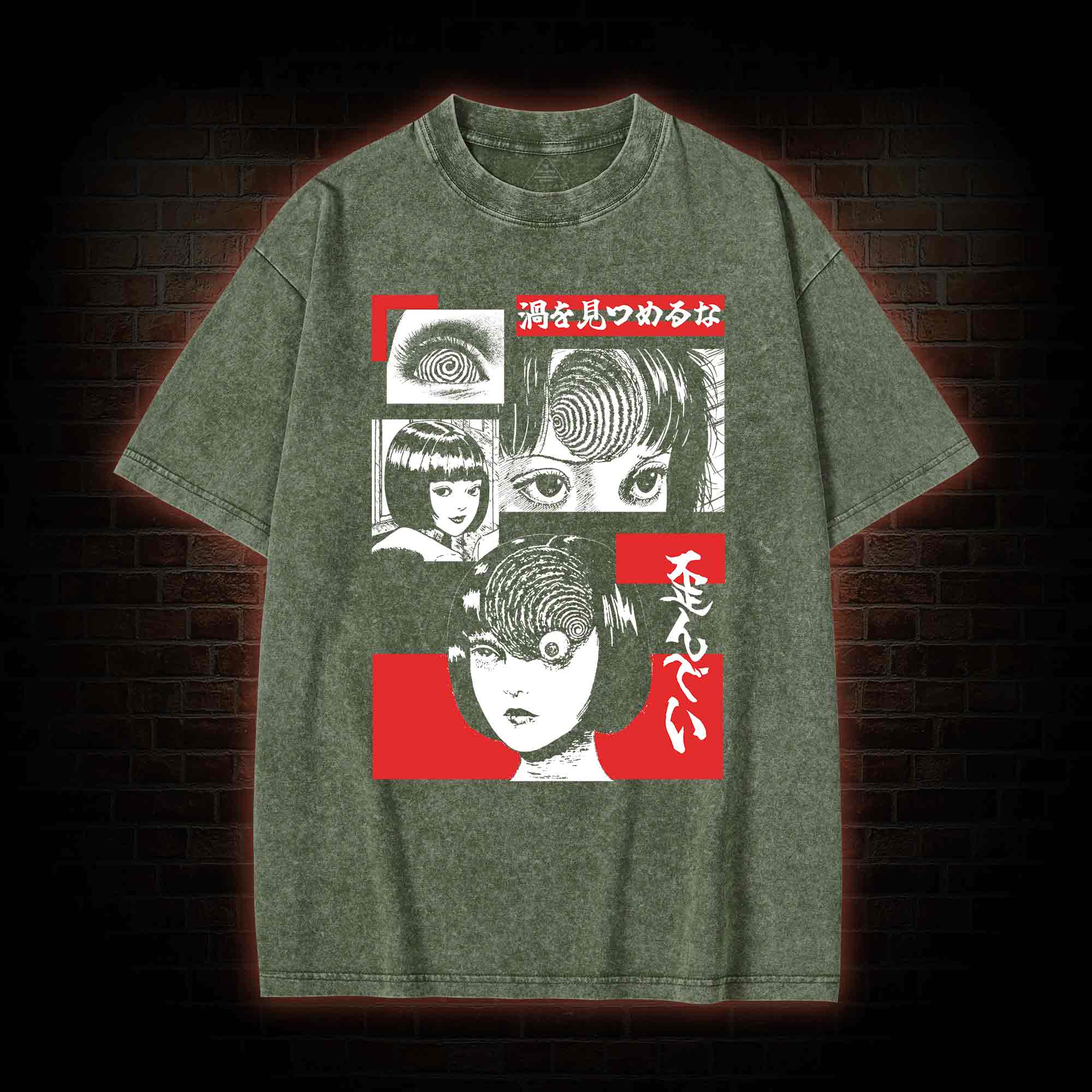 Horror Spiral Washed T-shirt