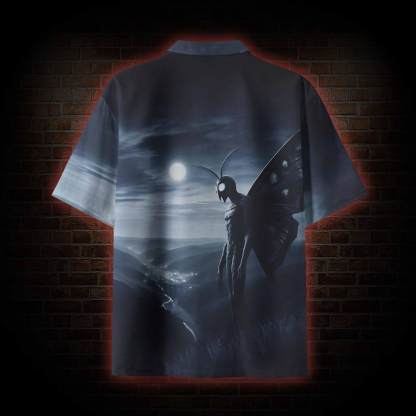 Mothman in the Dark Night Hawaiian Shirt