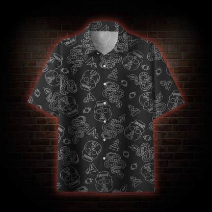 Skull and Snake Button-up Shirt