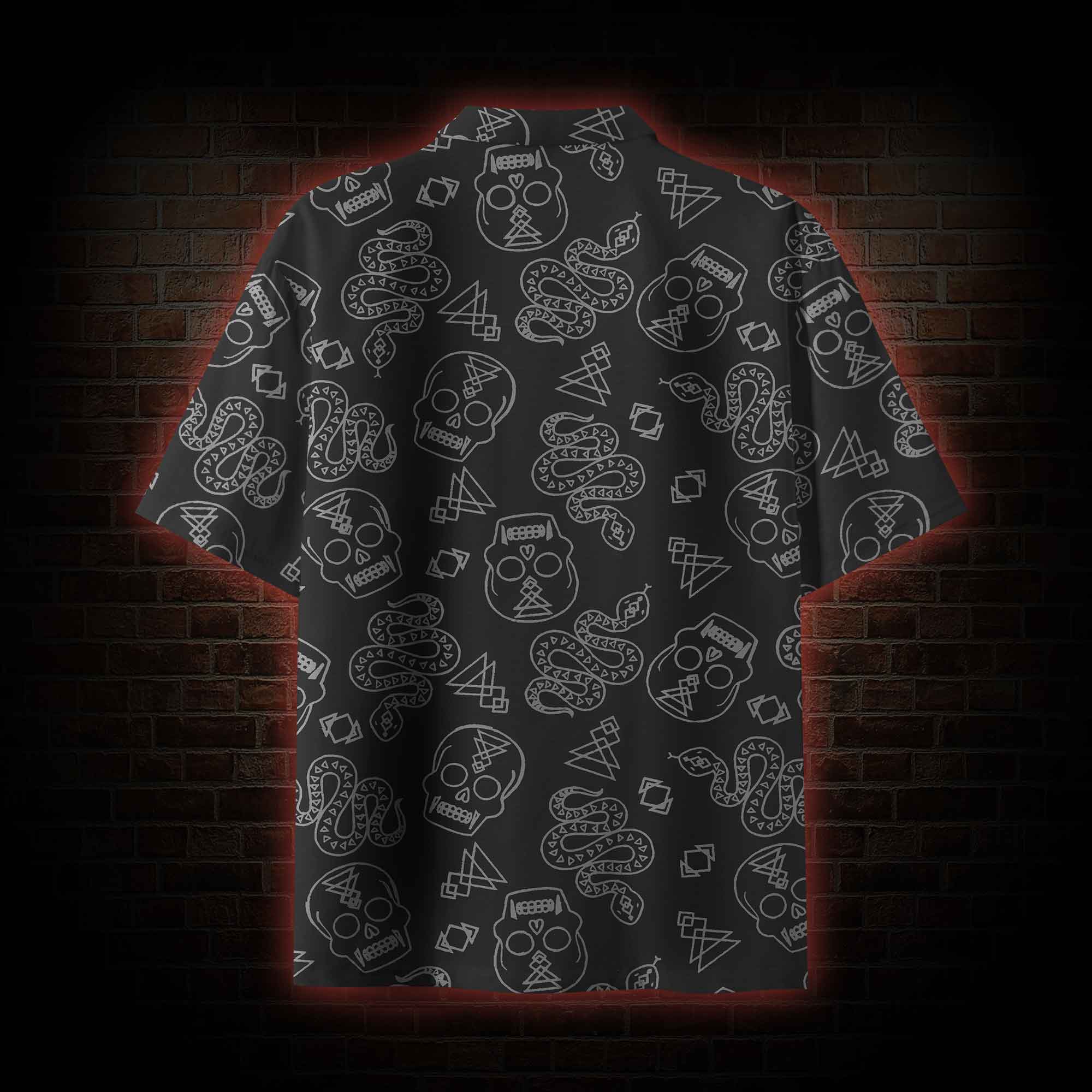 Skull and Snake Button-up Shirt