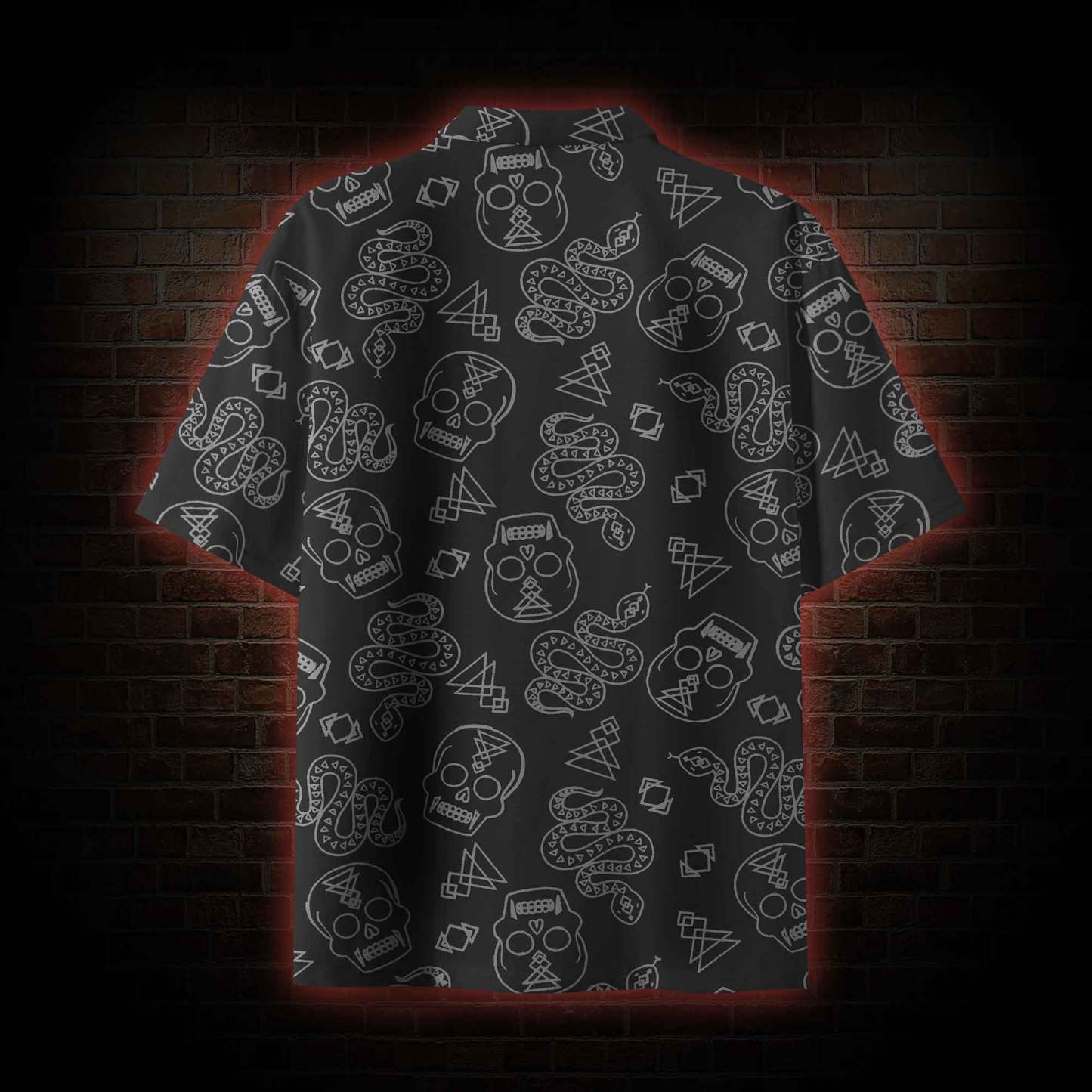 Skull and Snake Button-up Shirt