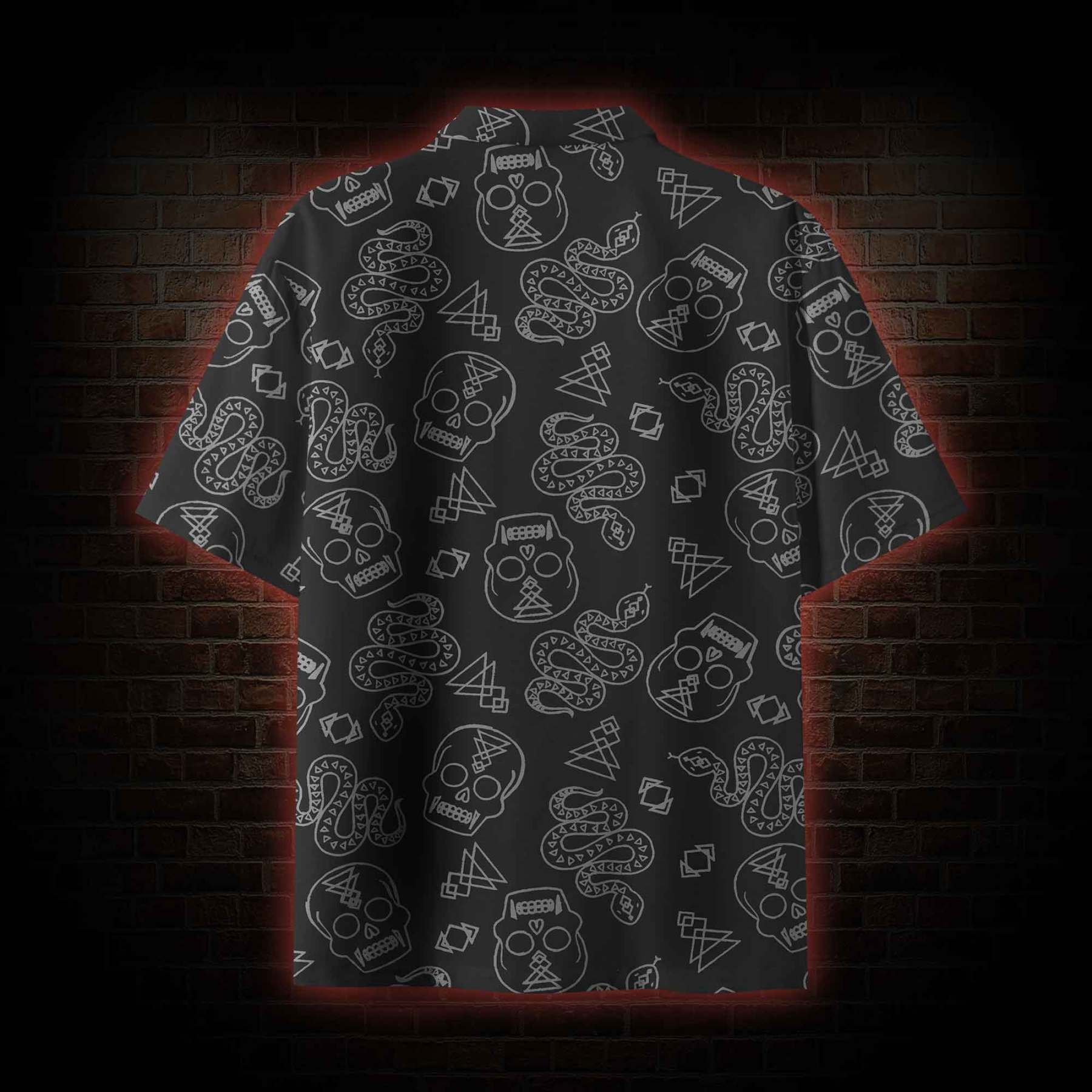 Skull and Snake Button-up Shirt